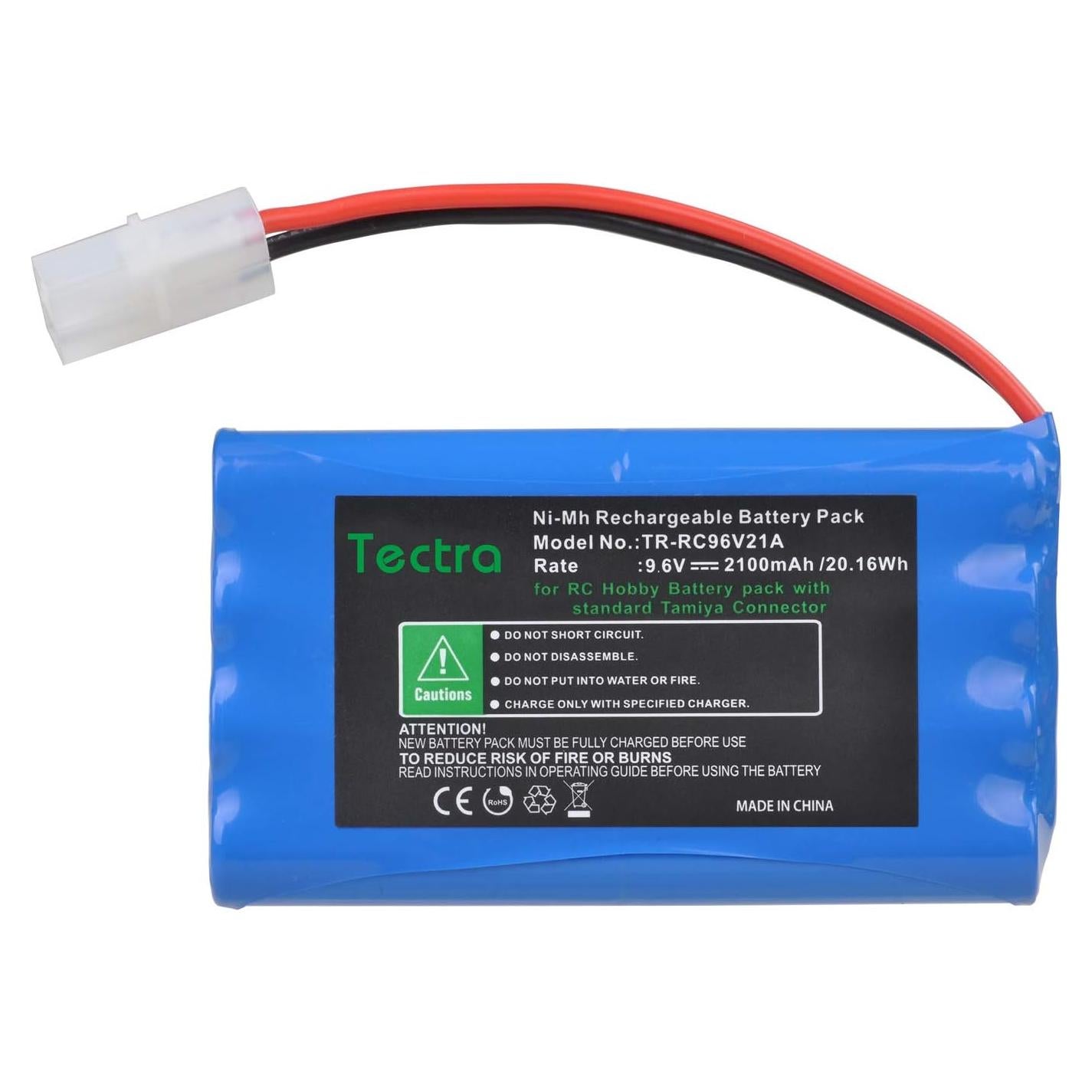 Batería Recargable NiMH Tectra 9.6V 2100mAh para Coche RC