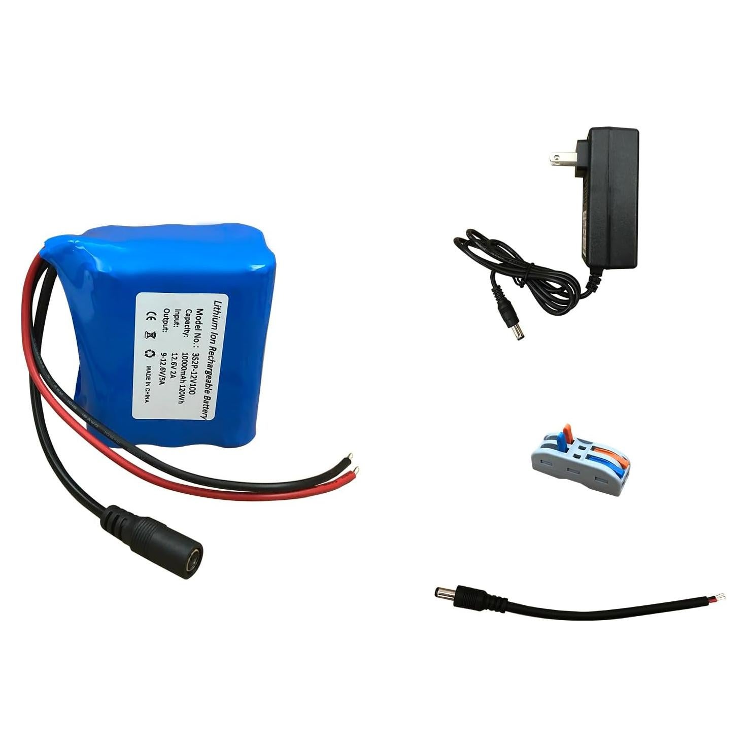 Batería de Litio Recargable 12V 10000mAh Seasider con Cargador