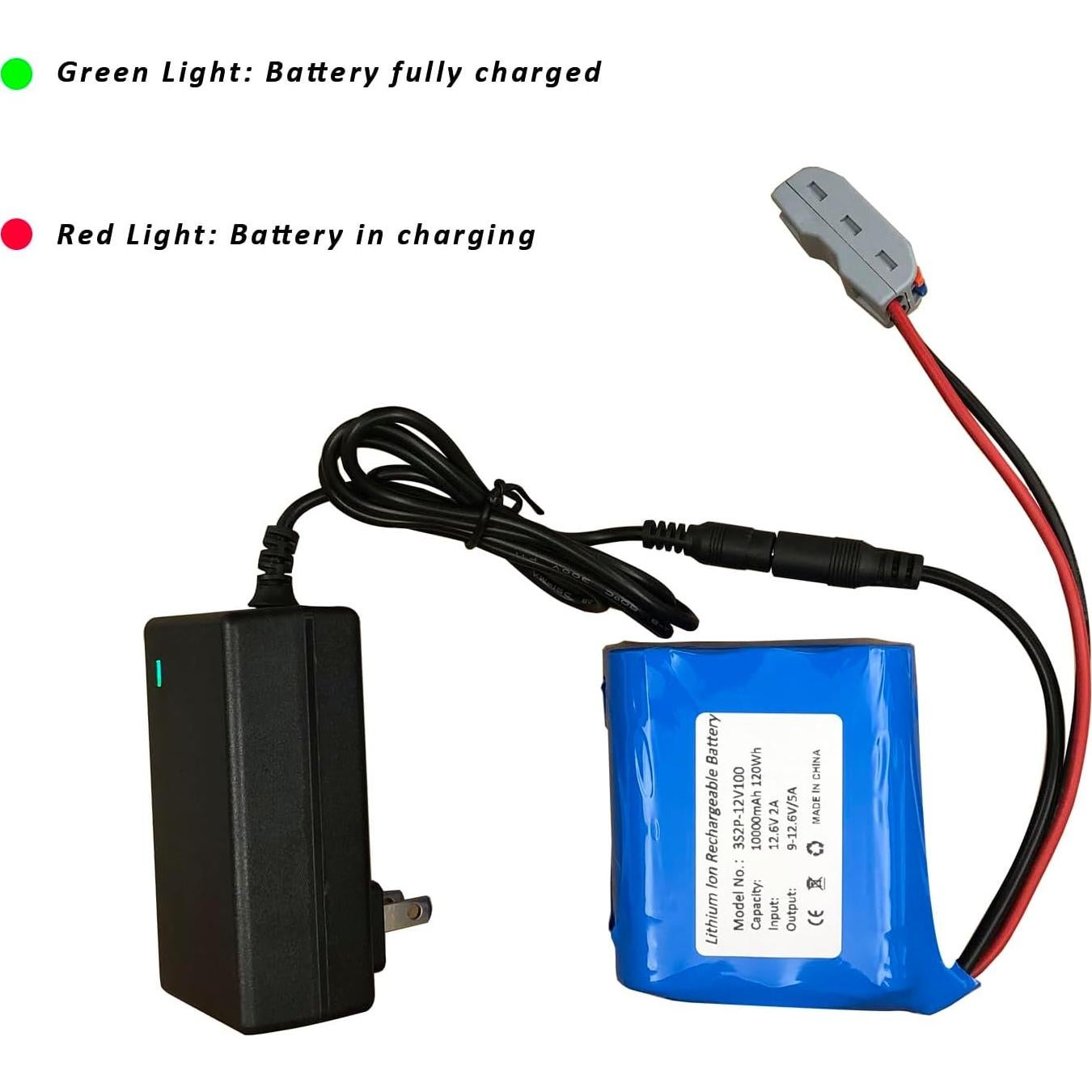 Batería de Litio Recargable 12V 10000mAh Seasider con Cargador