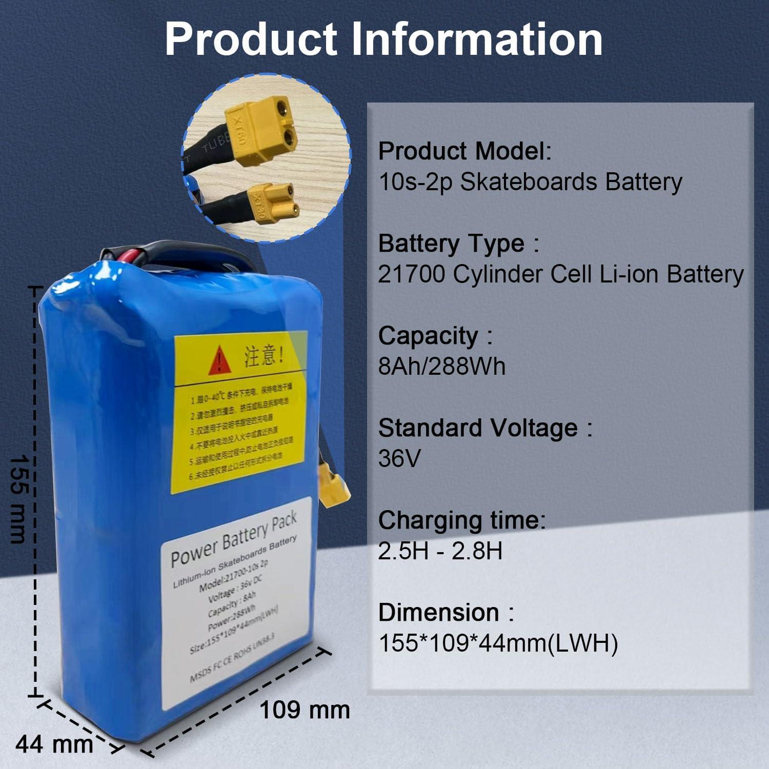 Batería de Litio 36V 8Ah para Patinetes Eléctricos CBJJ