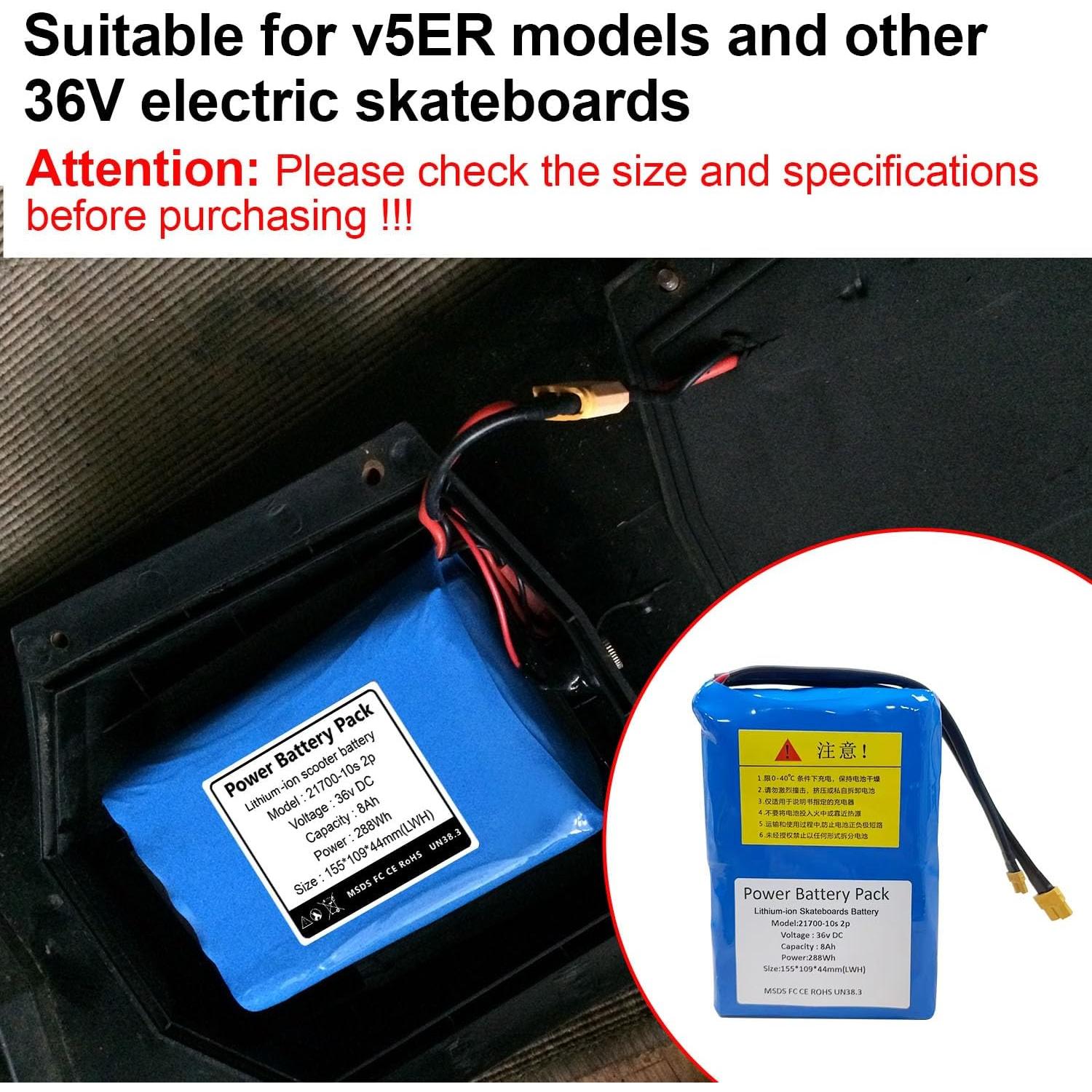 Batería de Litio 36V 8Ah para Patinetes Eléctricos CBJJ