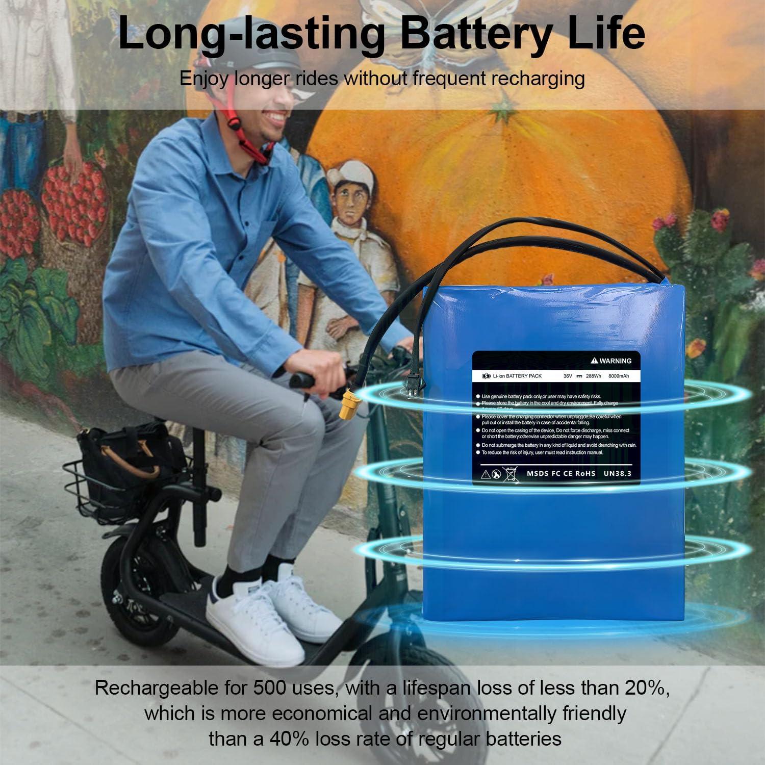 Batería de Litio 36V 8000mAh para Scooter Phantomgogo R1