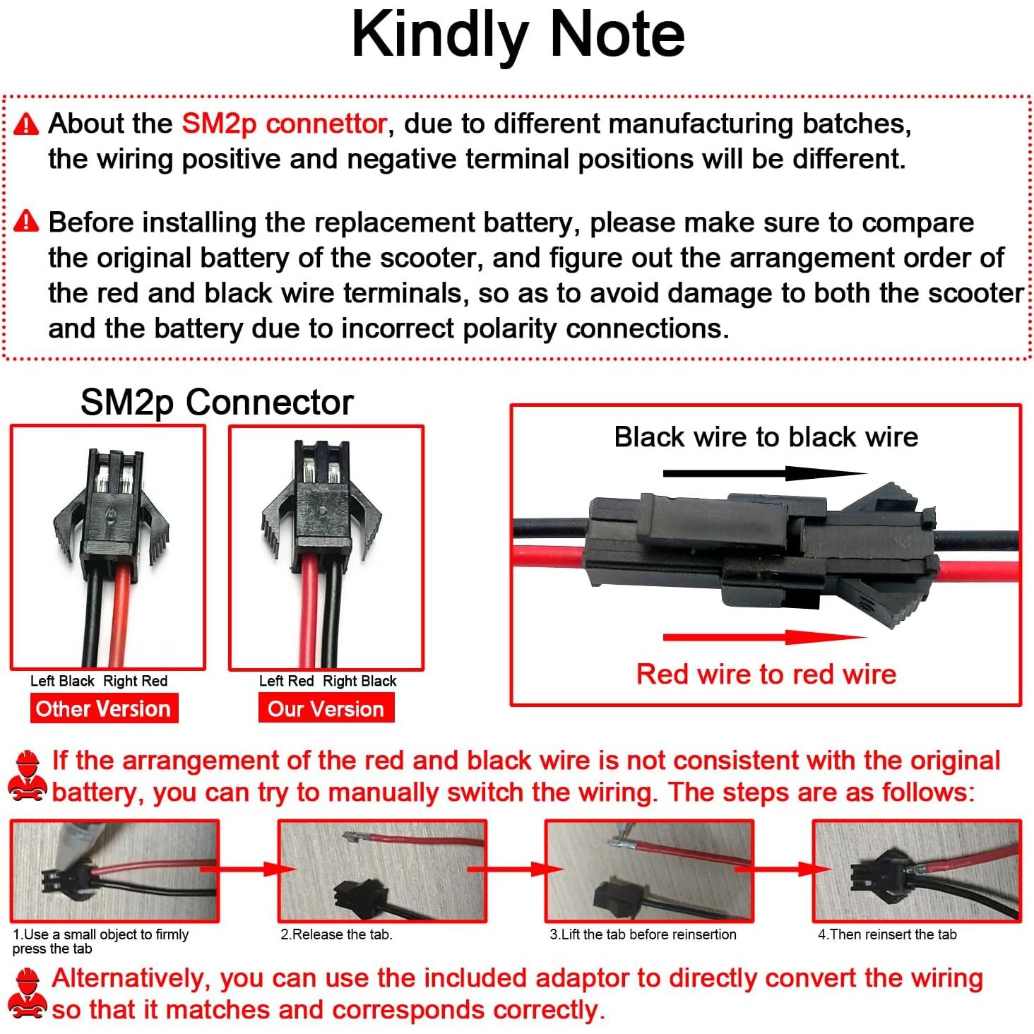 Batería de Litio 36V 8000mAh para Scooter Phantomgogo R1