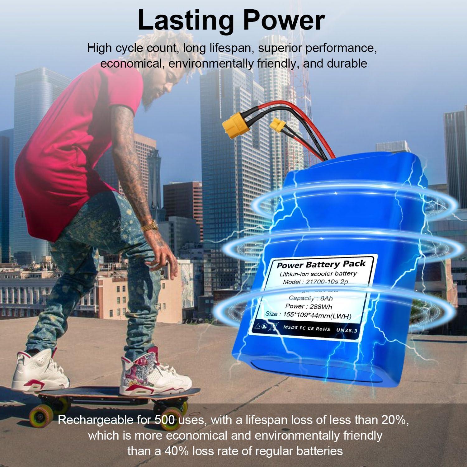 Batería de Skateboard Eléctrico 36V 8Ah Genérico Compatible