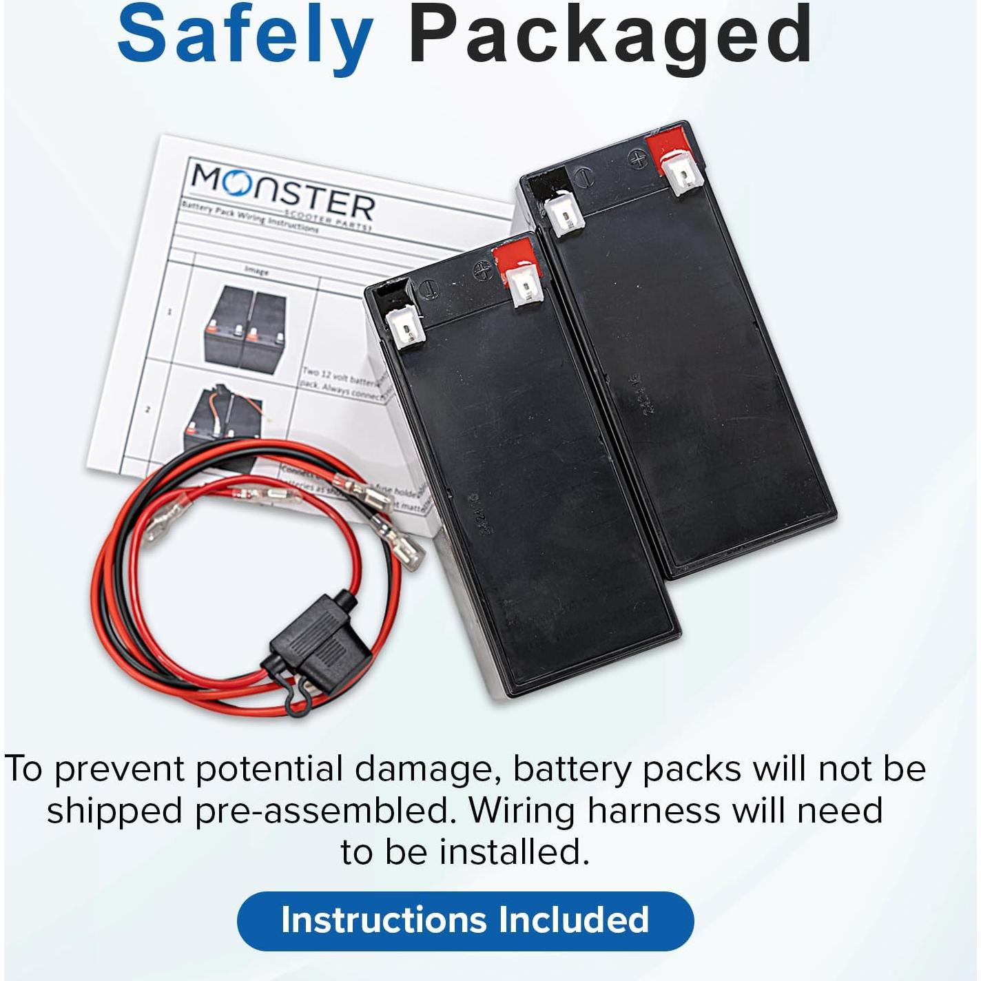 Batería AlveyTech 24V 7Ah para Scooter Eléctrico Razor Pocket Mod