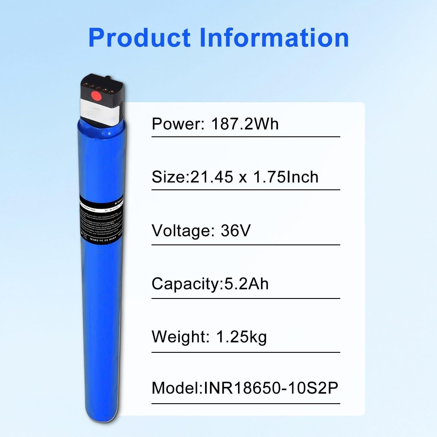 Batería de 36V 5200mAh Gotrax GXL V2 - Alta Capacidad