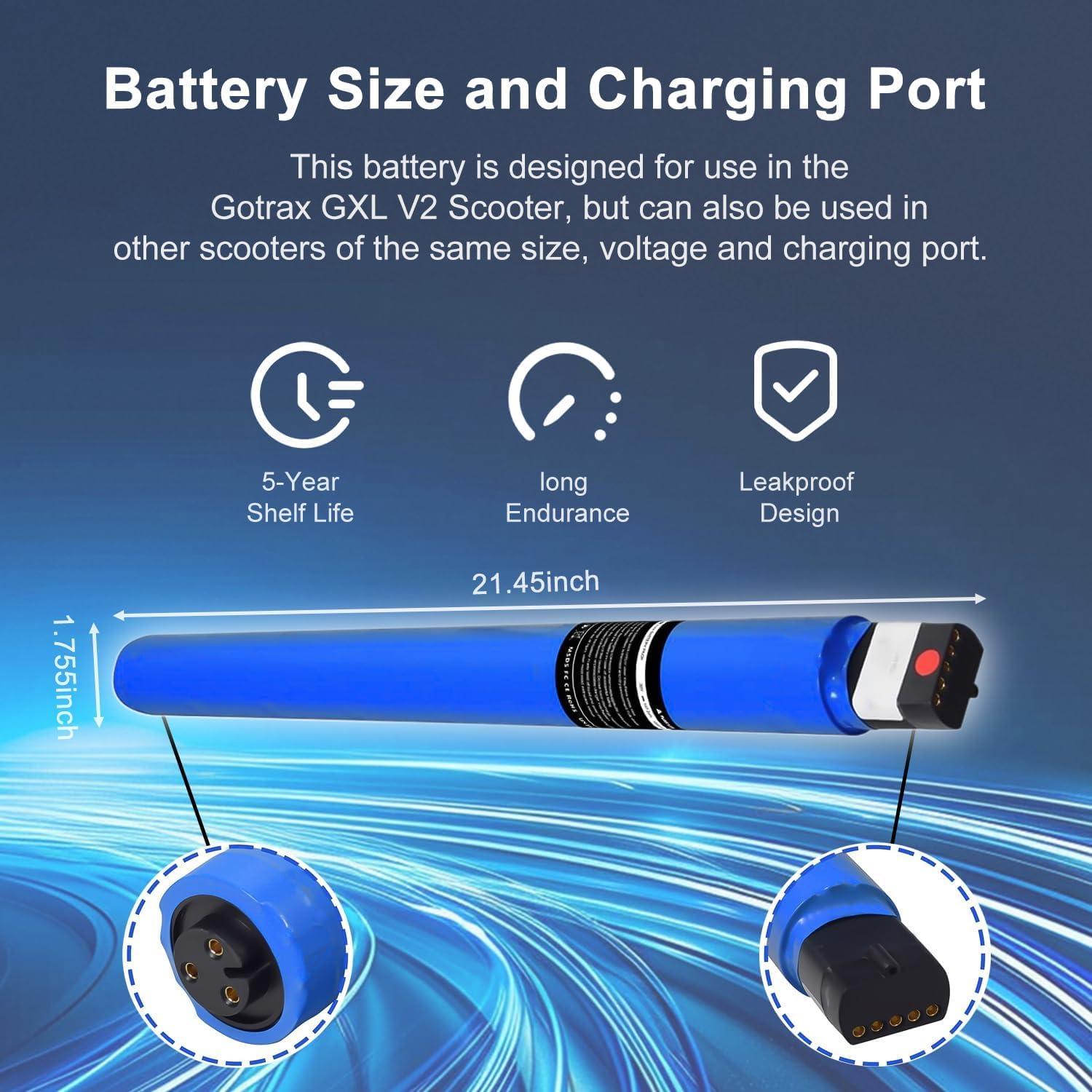 Batería de 36V 5200mAh Gotrax GXL V2 - Alta Capacidad