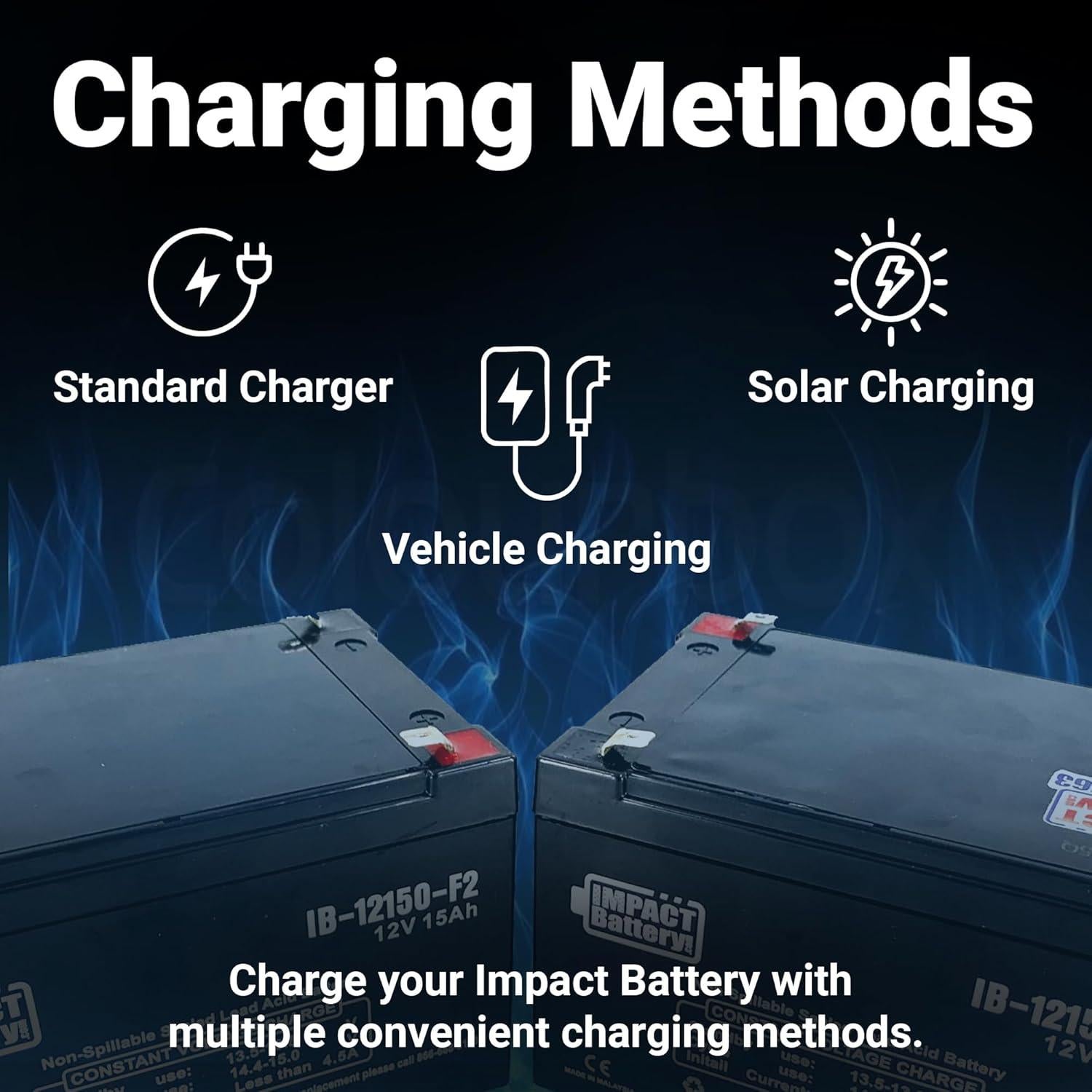 Batería 12V 15Ah Impact Battery para Scooter GoGo Elite