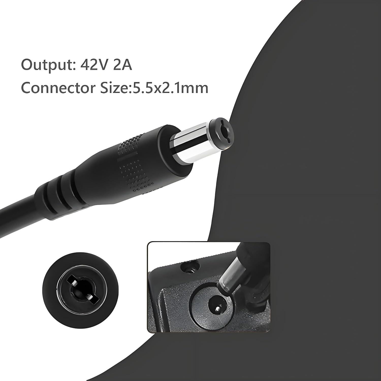 Cargador Eléctrico 42V 2A para Scooter y Hoverboard GOTRAX