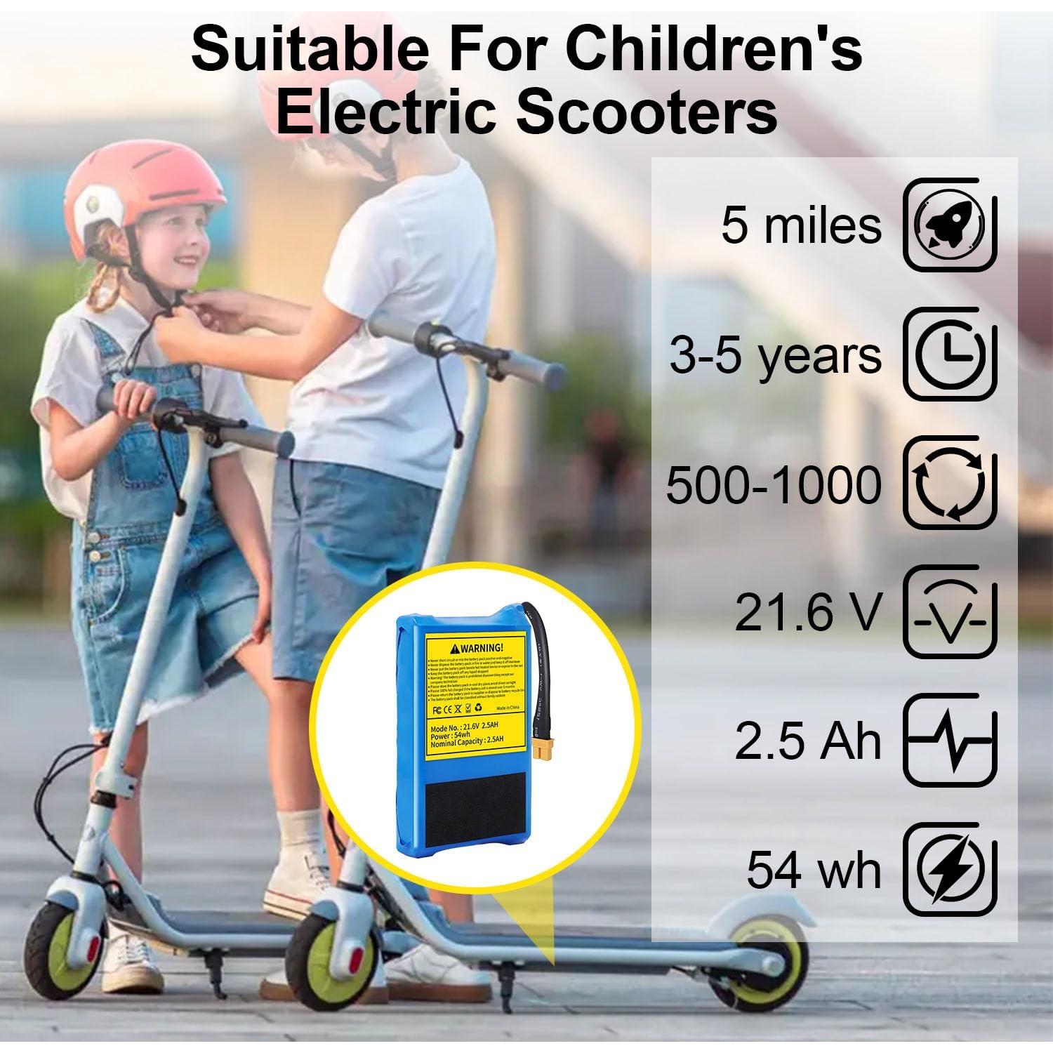 Batería de Reemplazo 21.6V 2.5Ah SmooSat E9/E9 Pro/E9 Apex