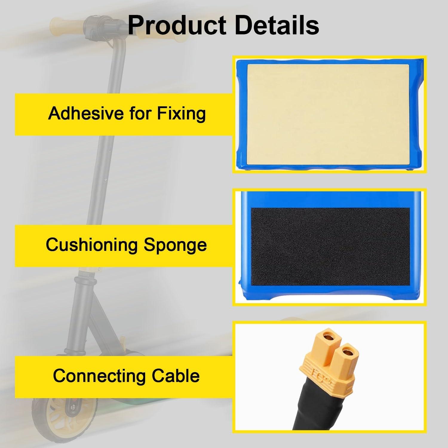 Batería de Reemplazo 21.6V 2.5Ah SmooSat E9/E9 Pro/E9 Apex