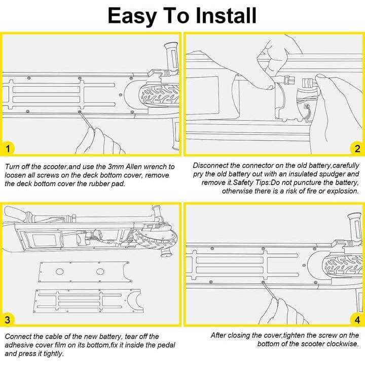 Batería de Reemplazo 21.6V 2.5Ah SmooSat E9/E9 Pro/E9 Apex