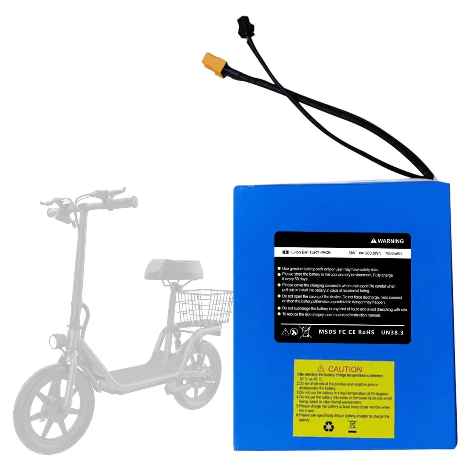 Batería de Litio 36V 7800mAh para Scooter Eléctrico CWUU