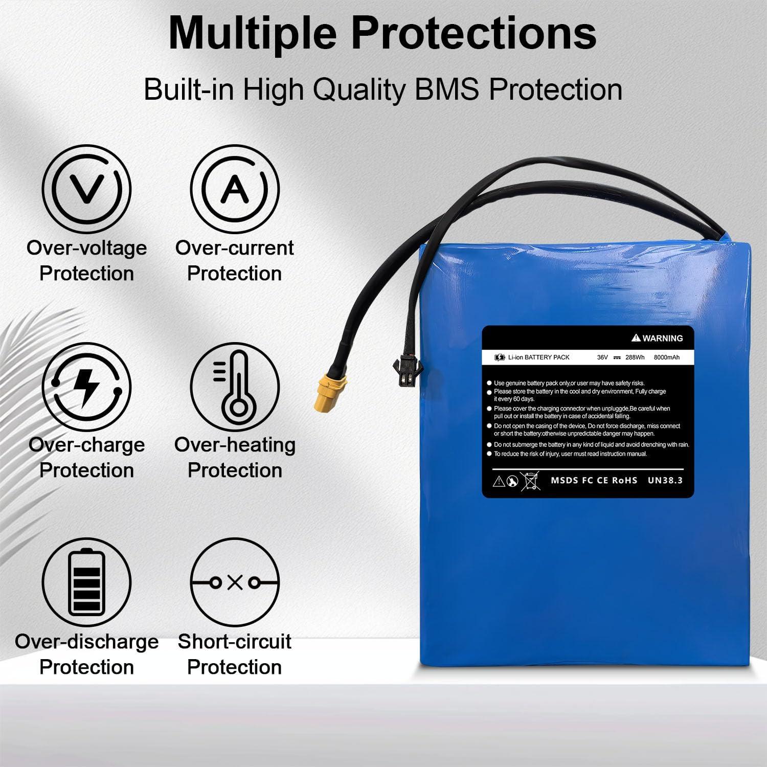 Batería de Scooter Eléctrico 36V 8Ah CBJJ Compatible Phantomgogo R1