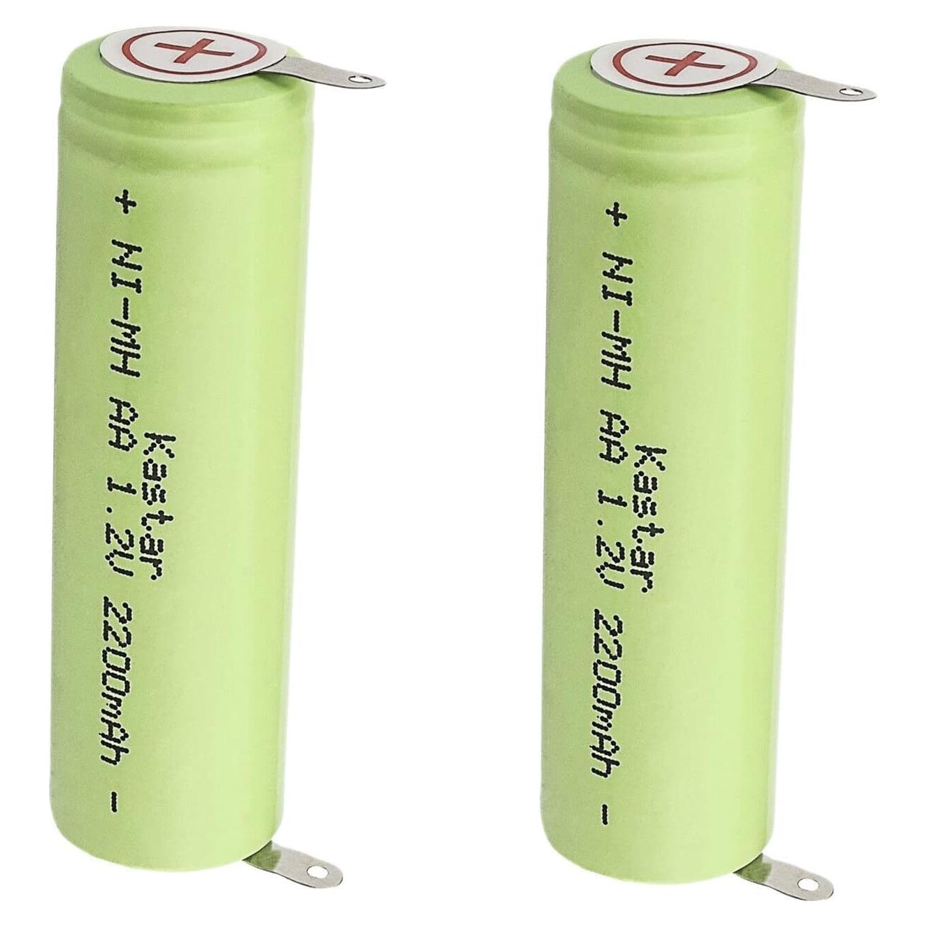 Baterías Ni-MH Kastar 2-Pack 2200mAh para Cepillos Braun
