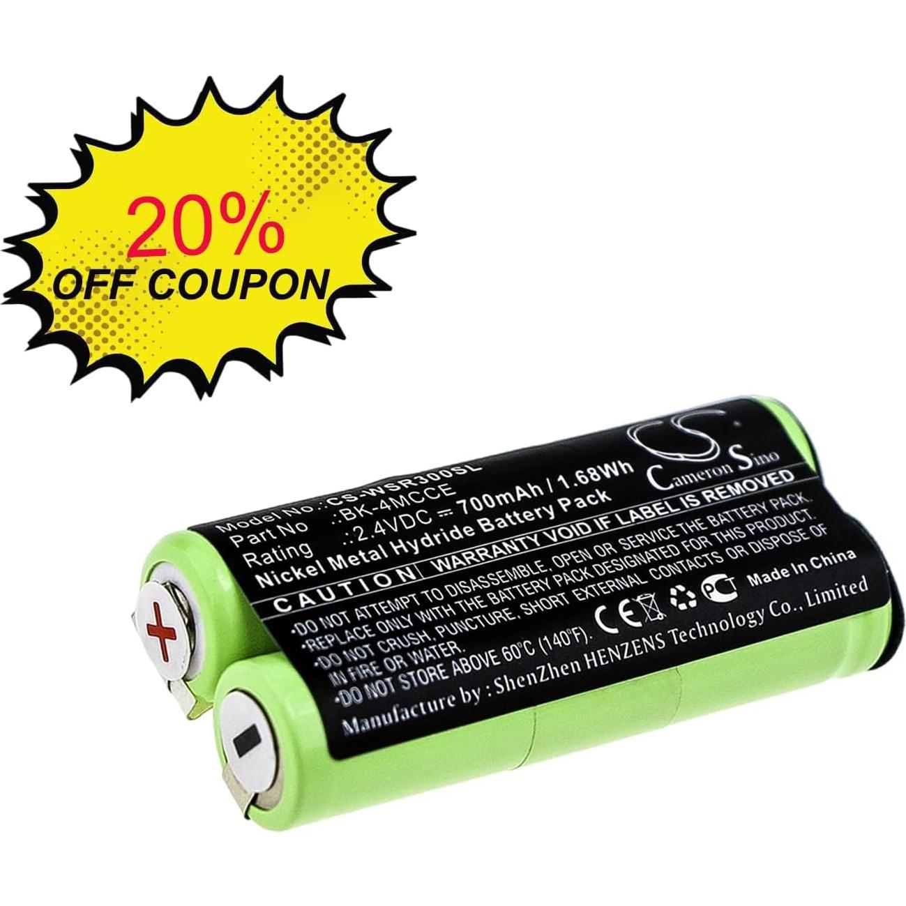 Batería Ni-MH 700mAh 2.4V JIAJIESHI para Cepillo Waterpik