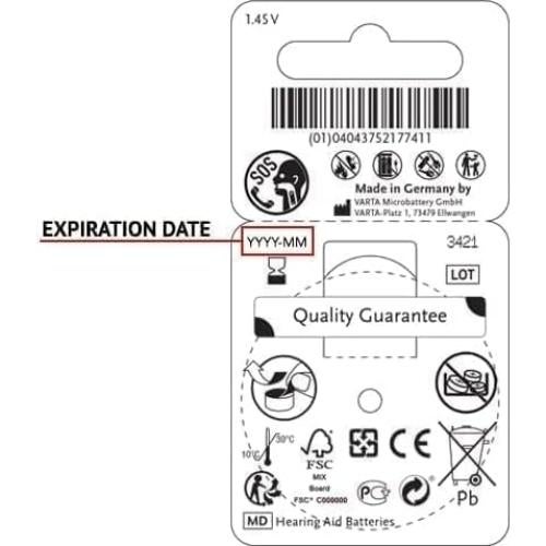 Baterías para Audífonos Power One 312 Sin Mercurio - 60 Unidades