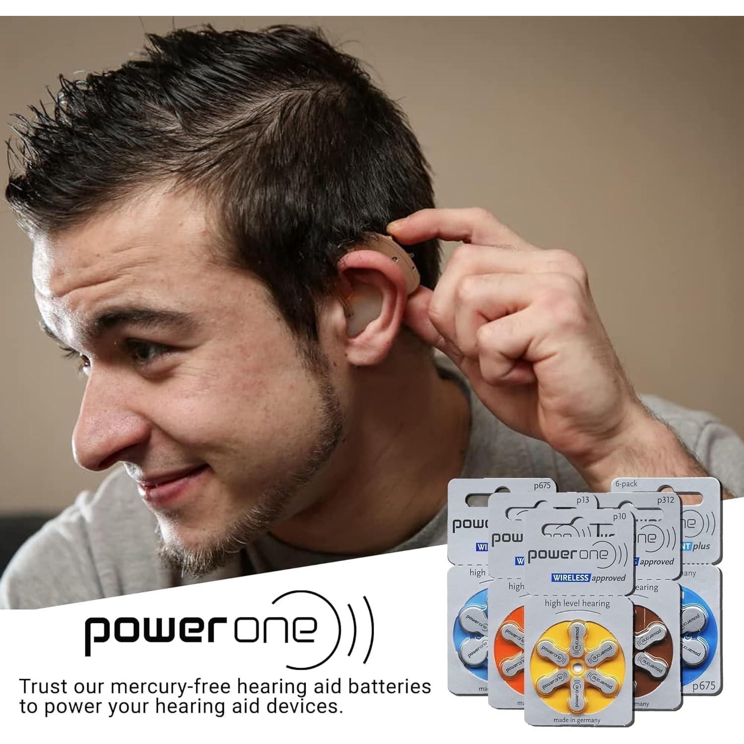 Baterías para Audífonos Power One 312 Sin Mercurio - 60 Unidades