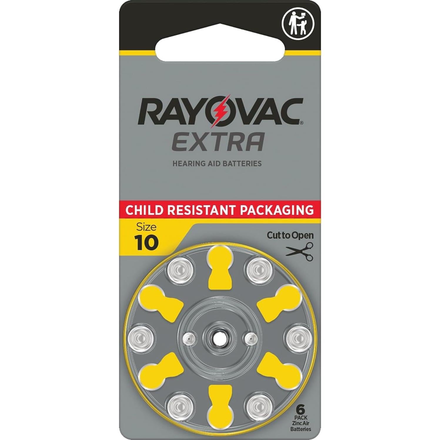 Baterías Rayovac Extra 10 Zinc-Aire 60 Unidades 1.45V