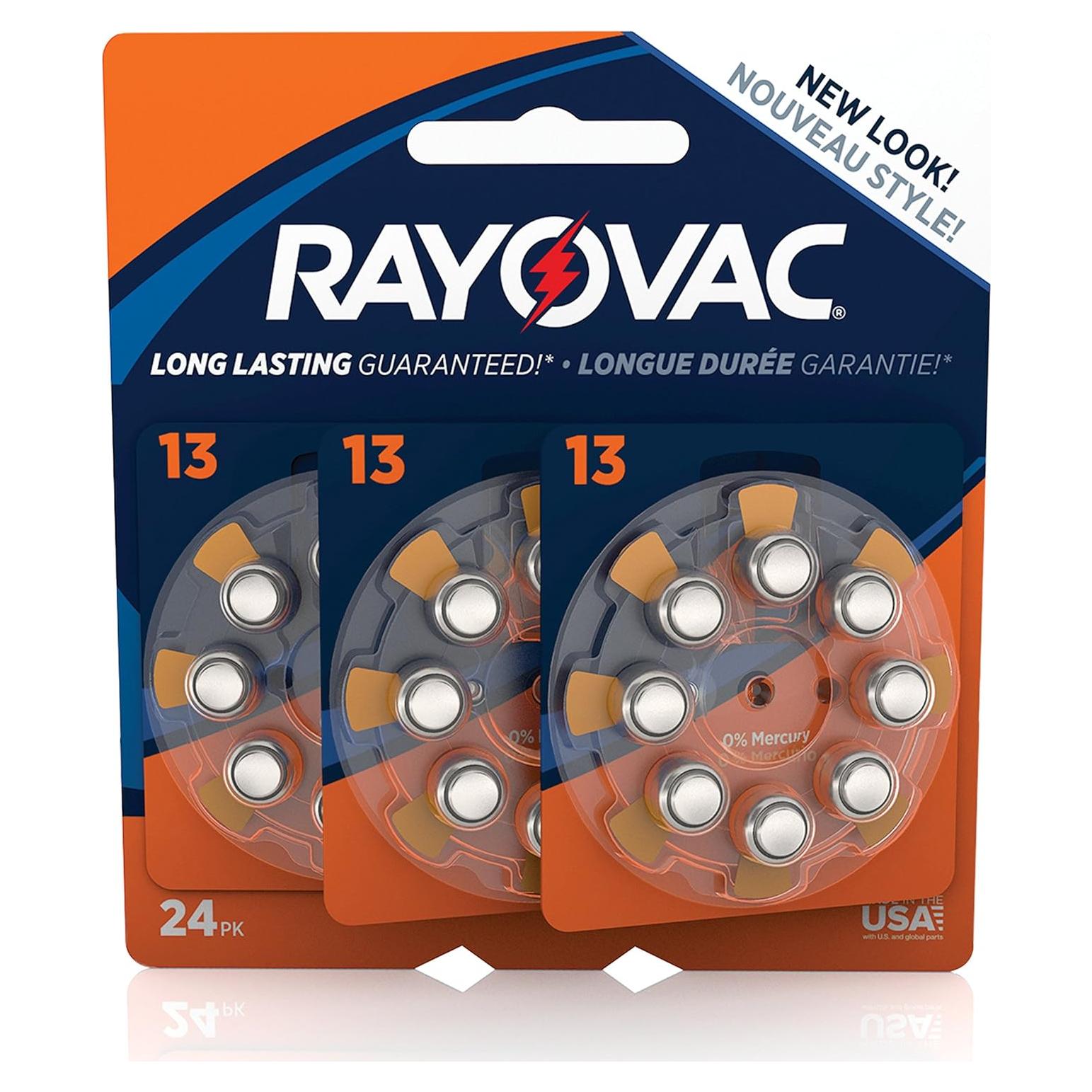 Baterías para Audífonos Rayovac Tamaño 13 - Paquete de 24