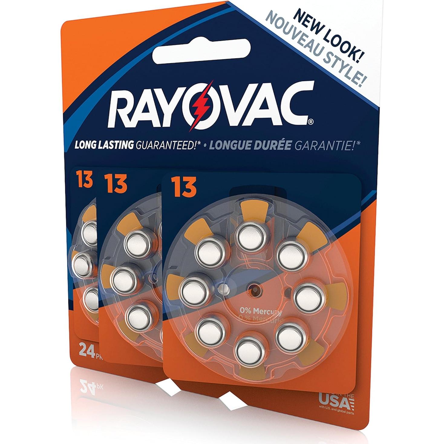 Baterías para Audífonos Rayovac Tamaño 13 - Paquete de 24