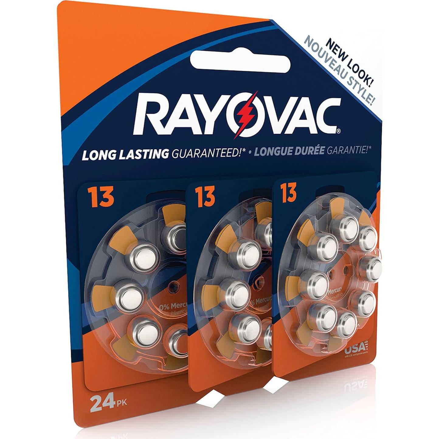 Baterías para Audífonos Rayovac Tamaño 13 - Paquete de 24
