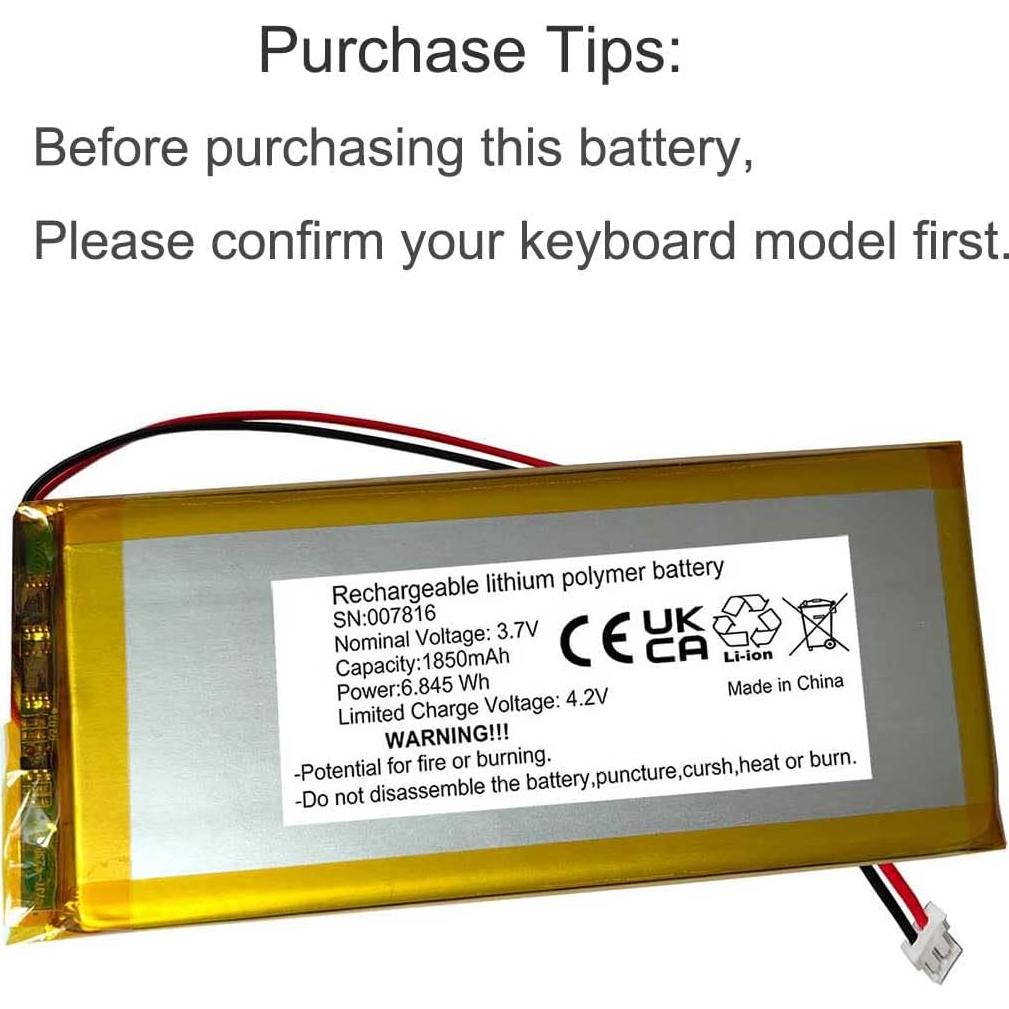 Batería recargable 1850mAh AOLIKES para teclado RK Royal KLUDGE