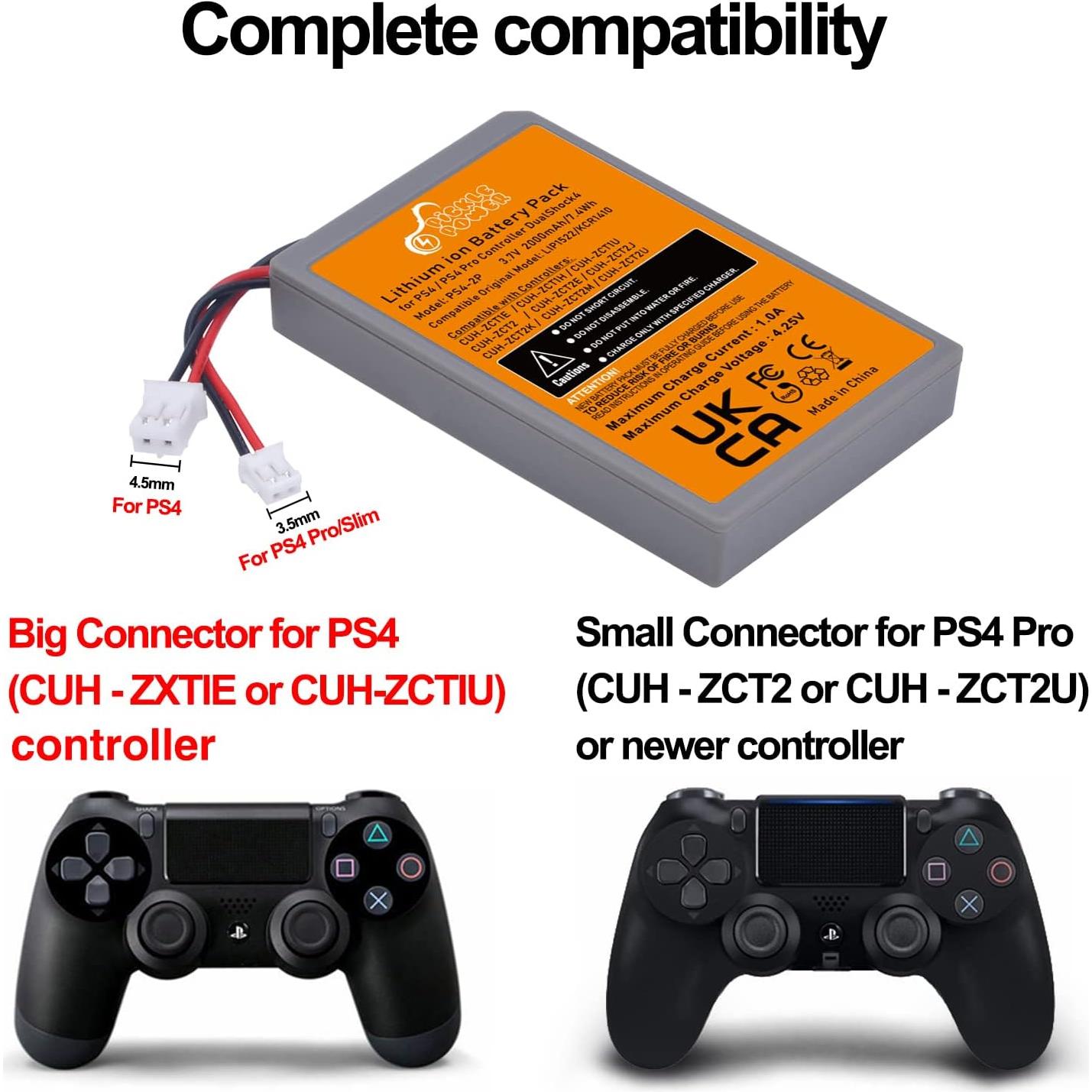 Batería Recargable Pickle Power 2000mAh para Controlador PS4