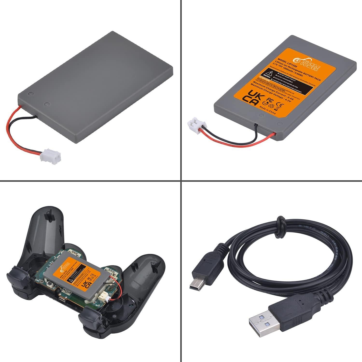 Baterías Recargables Pickle Power LIP1359 para PS3 - 2 Unidades