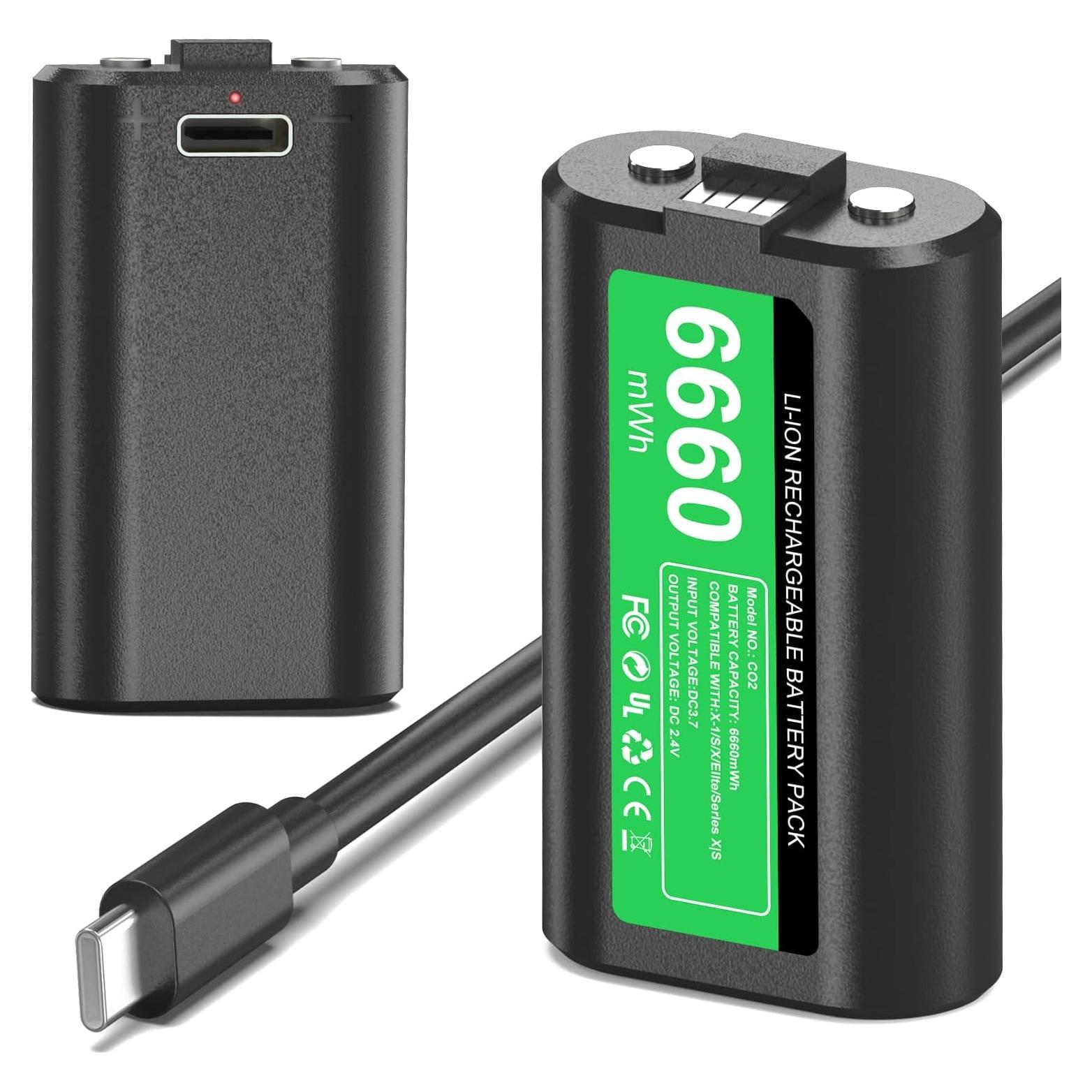 Batería Recargable GKHERD 2x6600mWh para Controlador Xbox