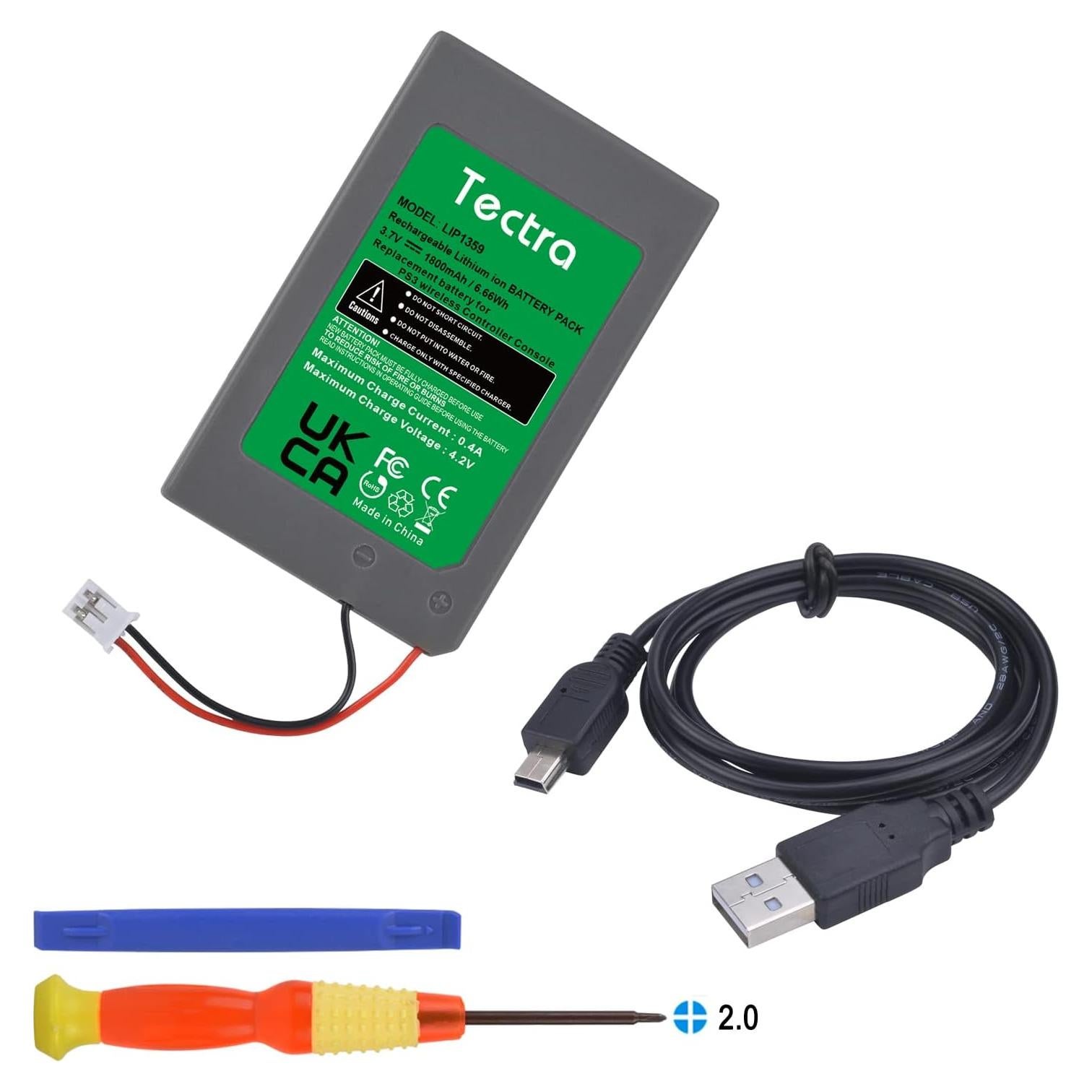 Batería Reemplazo Tectra LIP1359 para Controlador PS3 1800mAh