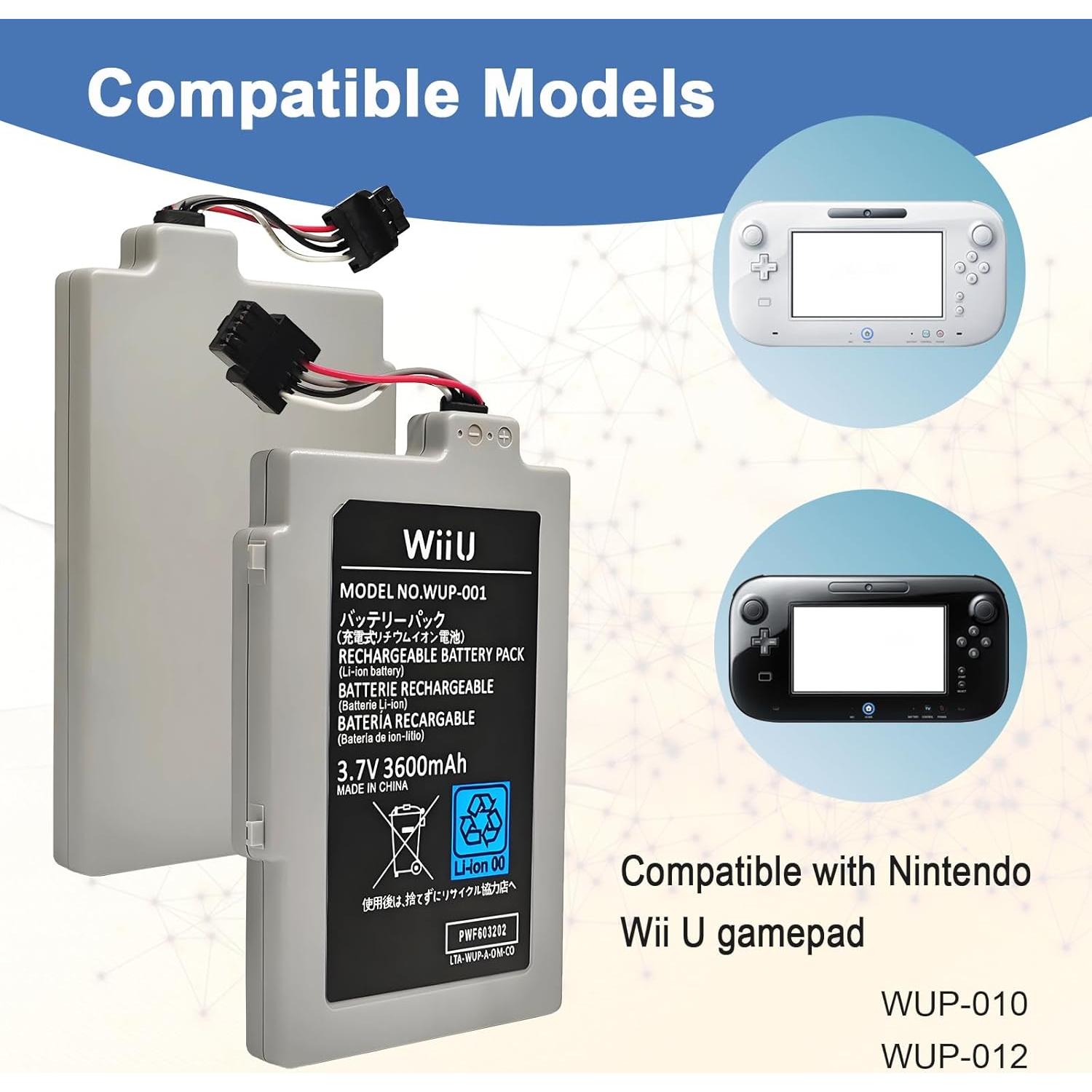 Batería de Reemplazo ROYEUEU para Wii U Gamepad 3600mAh