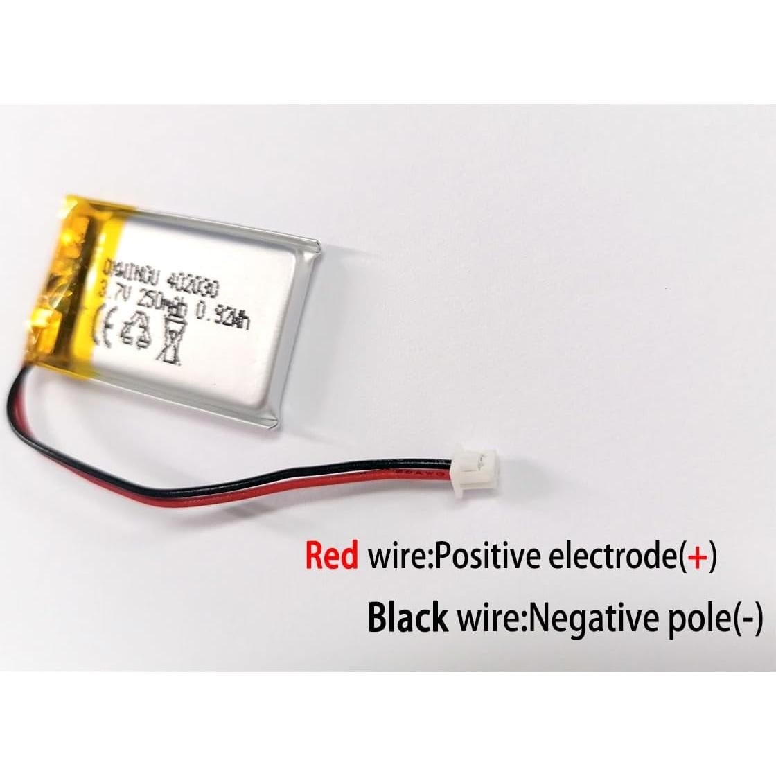 Batería de polímero de litio OXWINOU 3.7V 250mAh 2-Pack