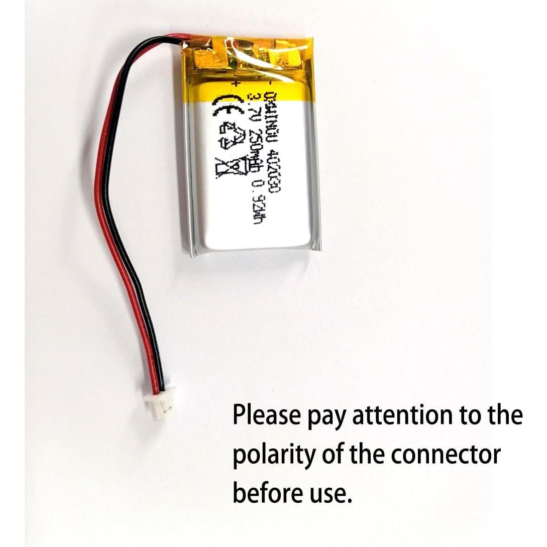 Batería de polímero de litio OXWINOU 3.7V 250mAh 2-Pack
