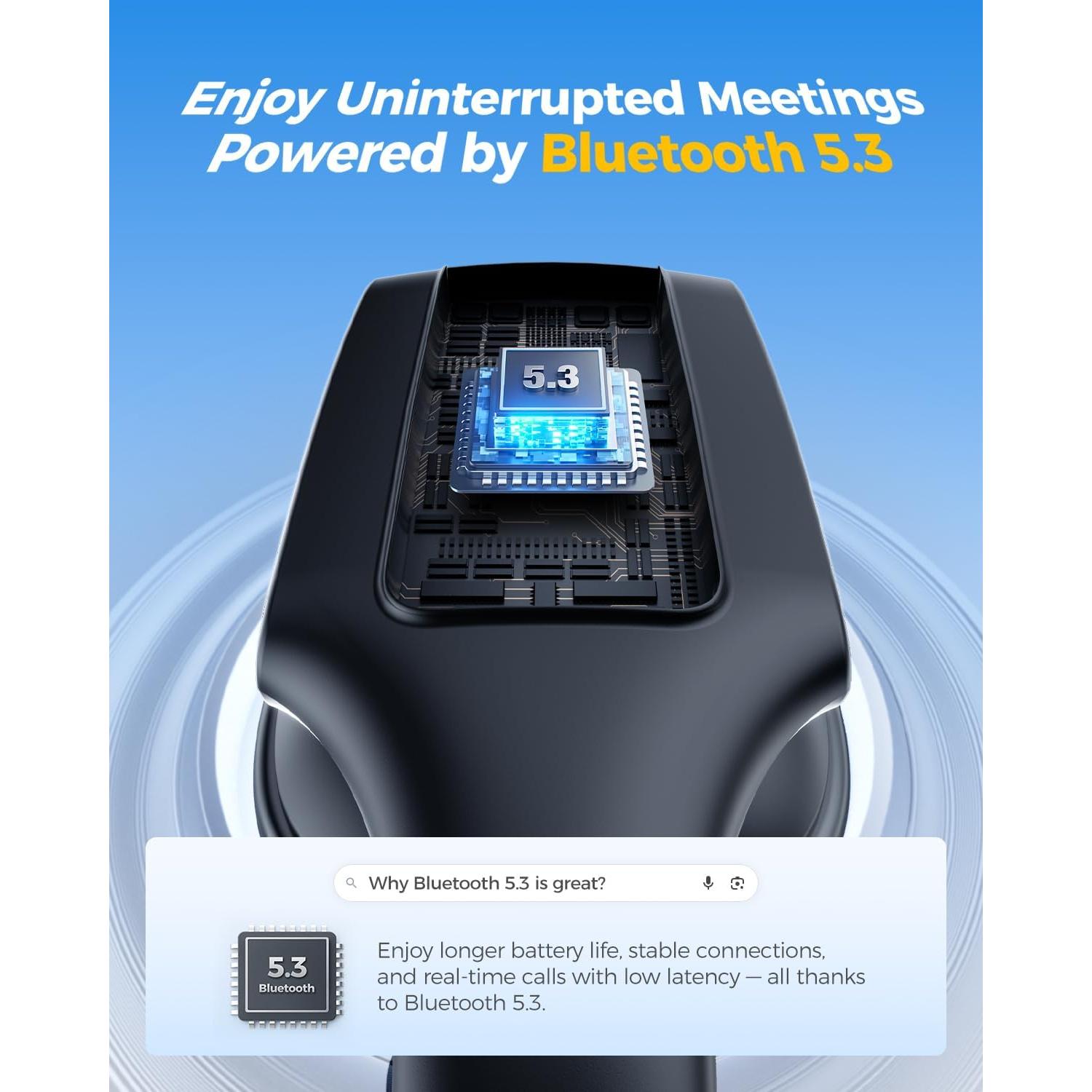 Auricular Bluetooth OTYHVV DH19 para camioneros, 53h batería, cancelación de ruido