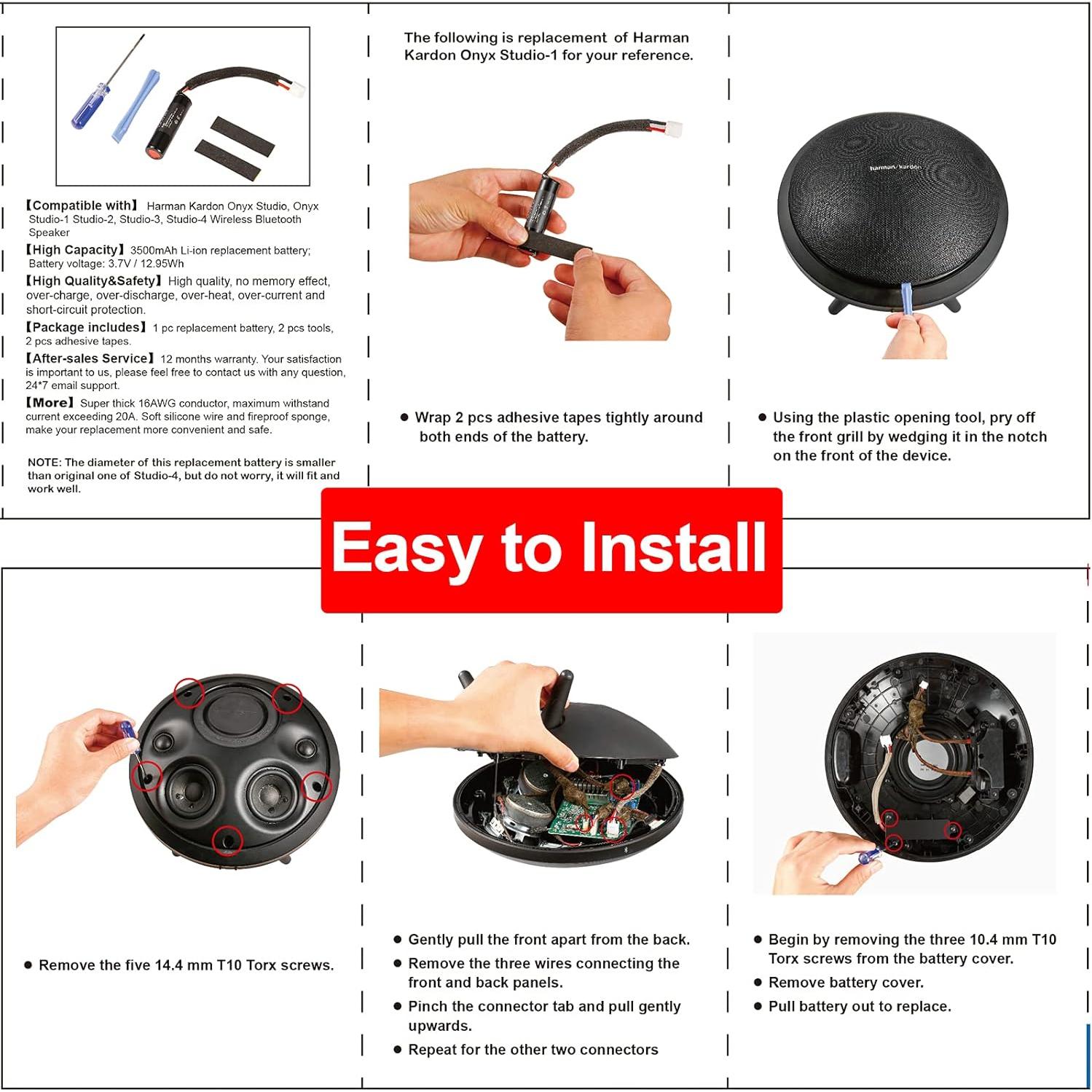 Batería Recargable Rapthor 3500mAh para Altavoz Harman Kardon