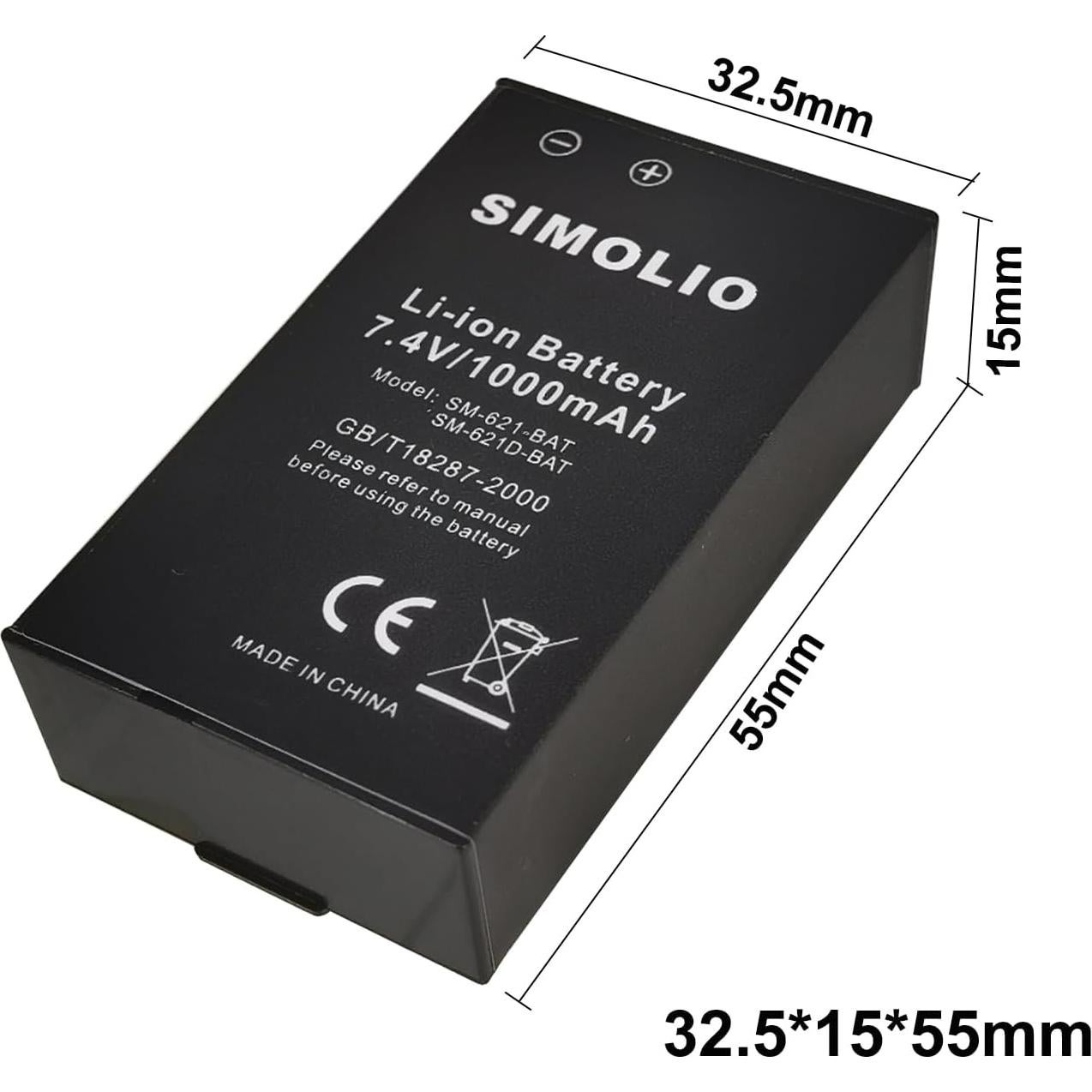 Batería recargable Li-ion Simolio SM-621/SM-621D 7.4V 1000mAh