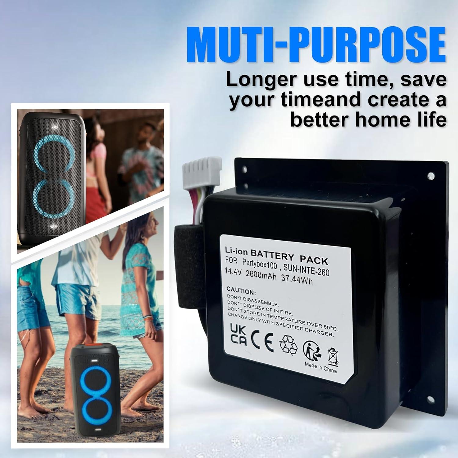 Batería de Reemplazo BooNer para JBL PartyBox 100 14.4V 2600mAh