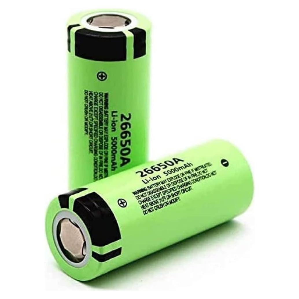 Batería Recargable 26650 3.7V 5000mAh Litio 2 Pcs