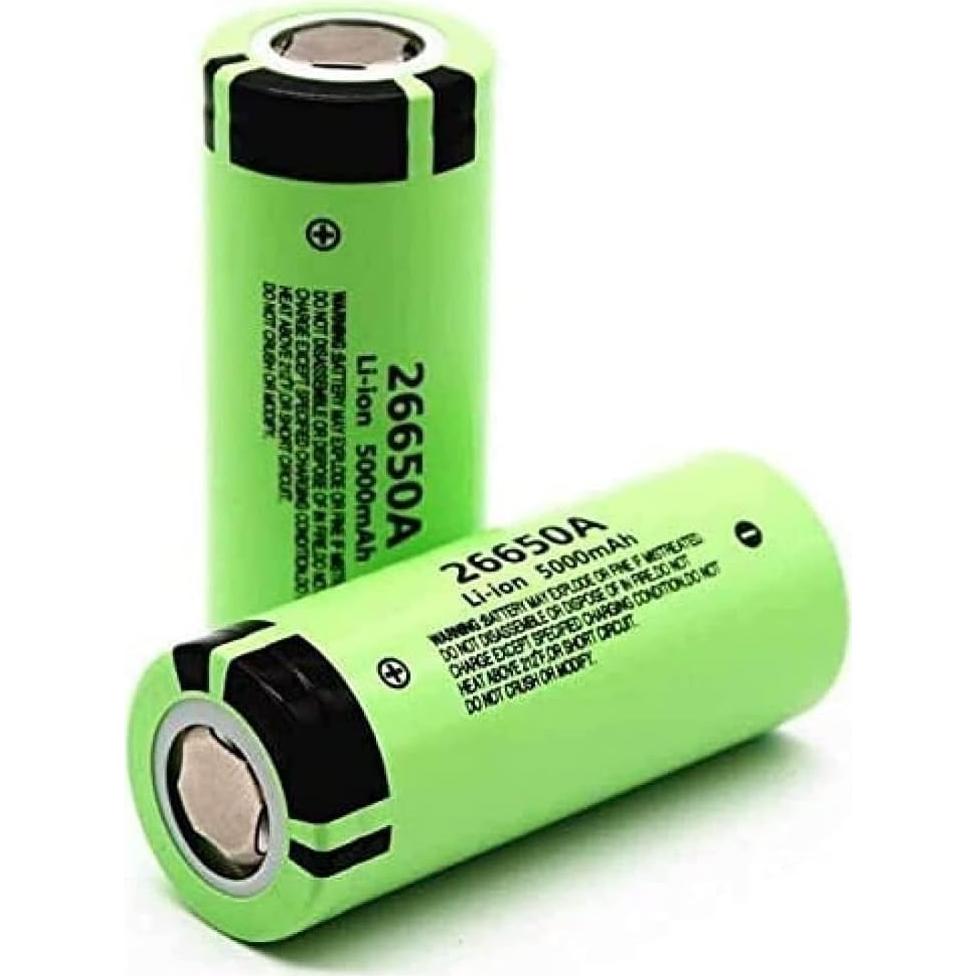Batería Recargable 26650 3.7V 5000mAh Litio 2 Pcs