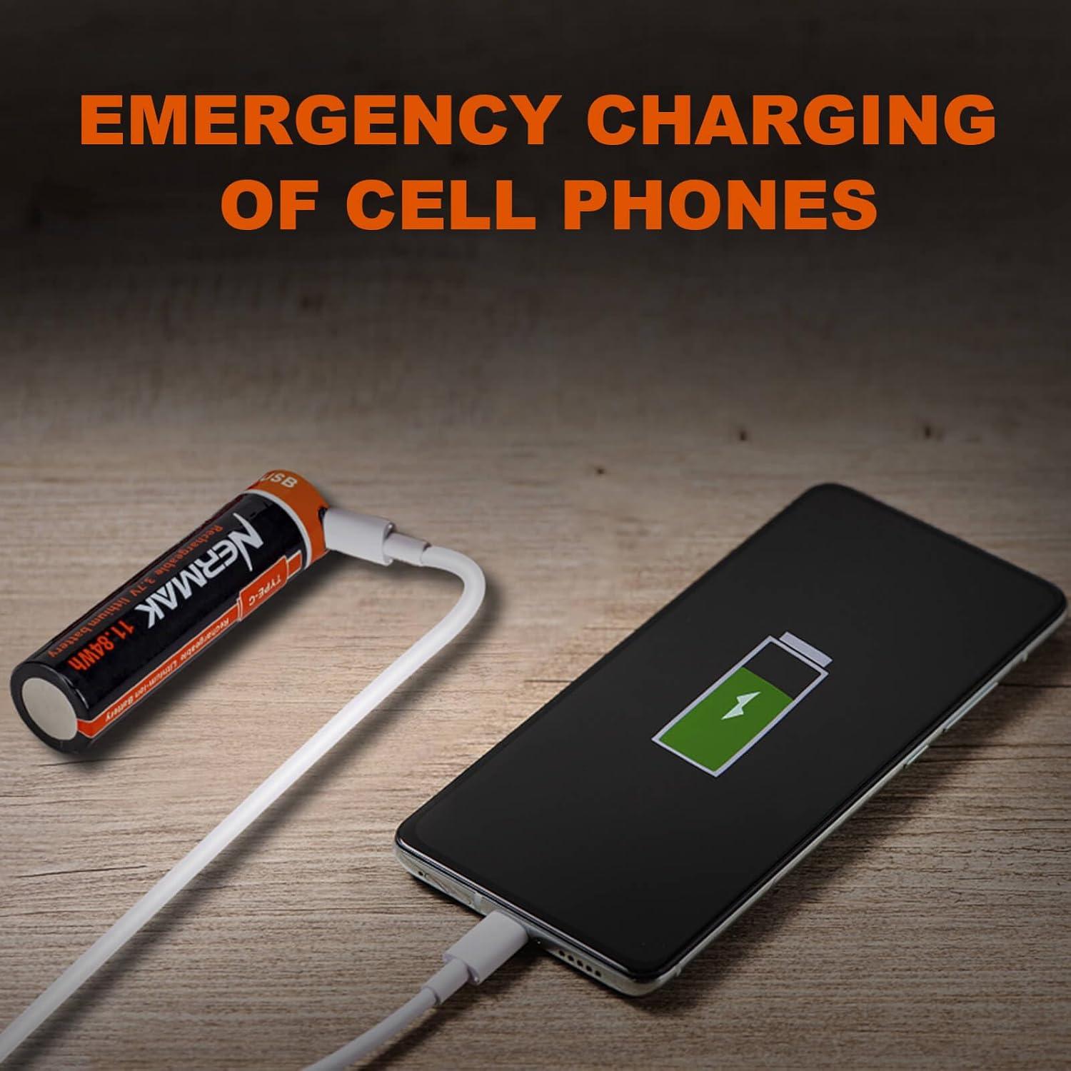 Batería de litio recargable NERAMAK 3.7V 3200mAh - Paquete de 2