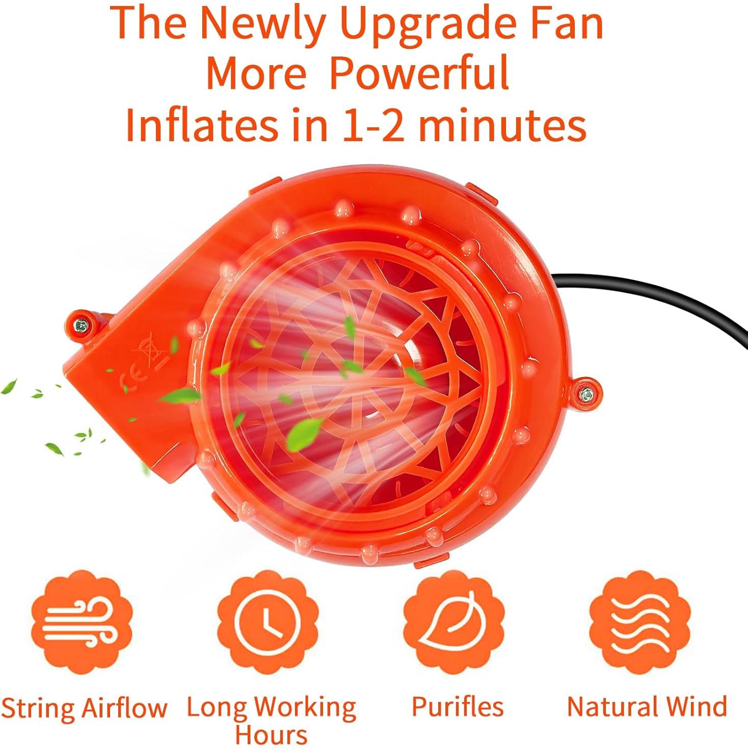 Paquete de 2 Ventiladores Inflables Naranjas para Disfraz