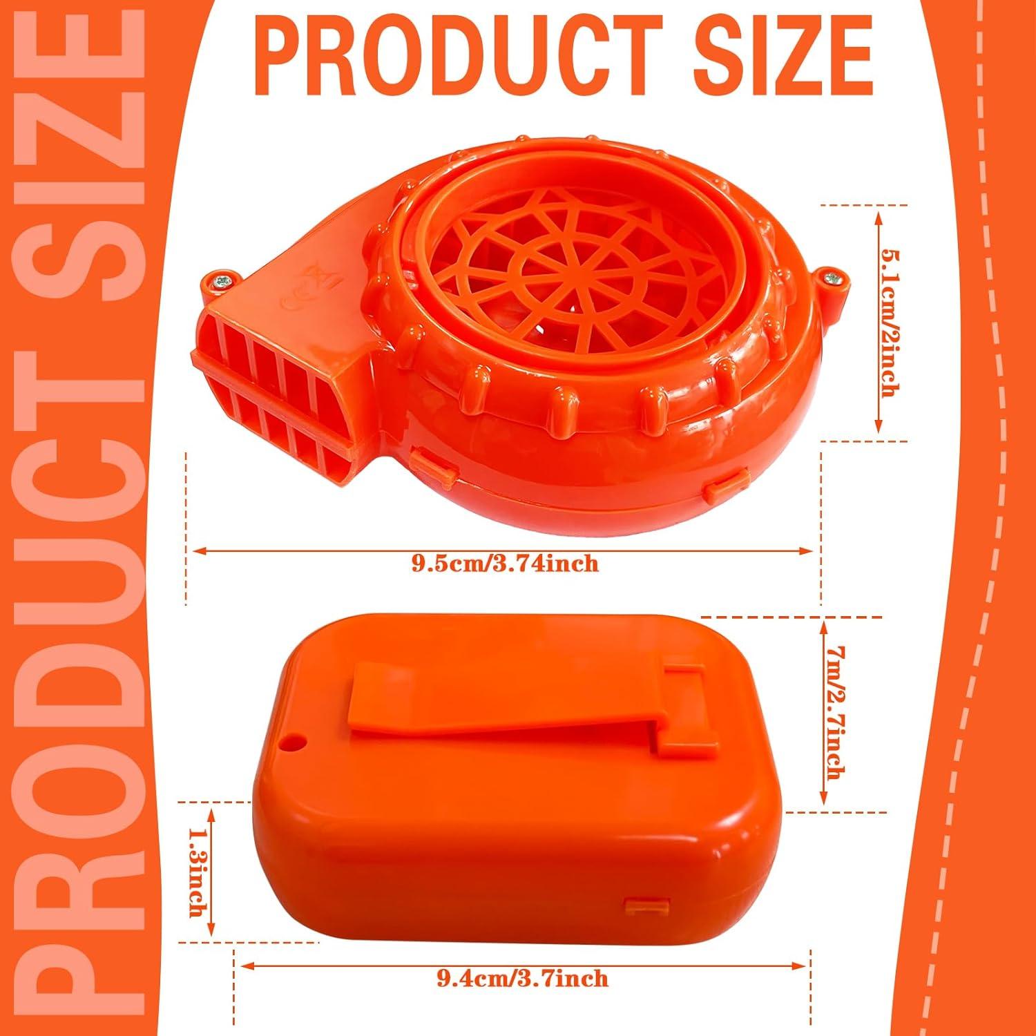 Paquete de 2 Ventiladores Inflables Naranjas para Disfraz