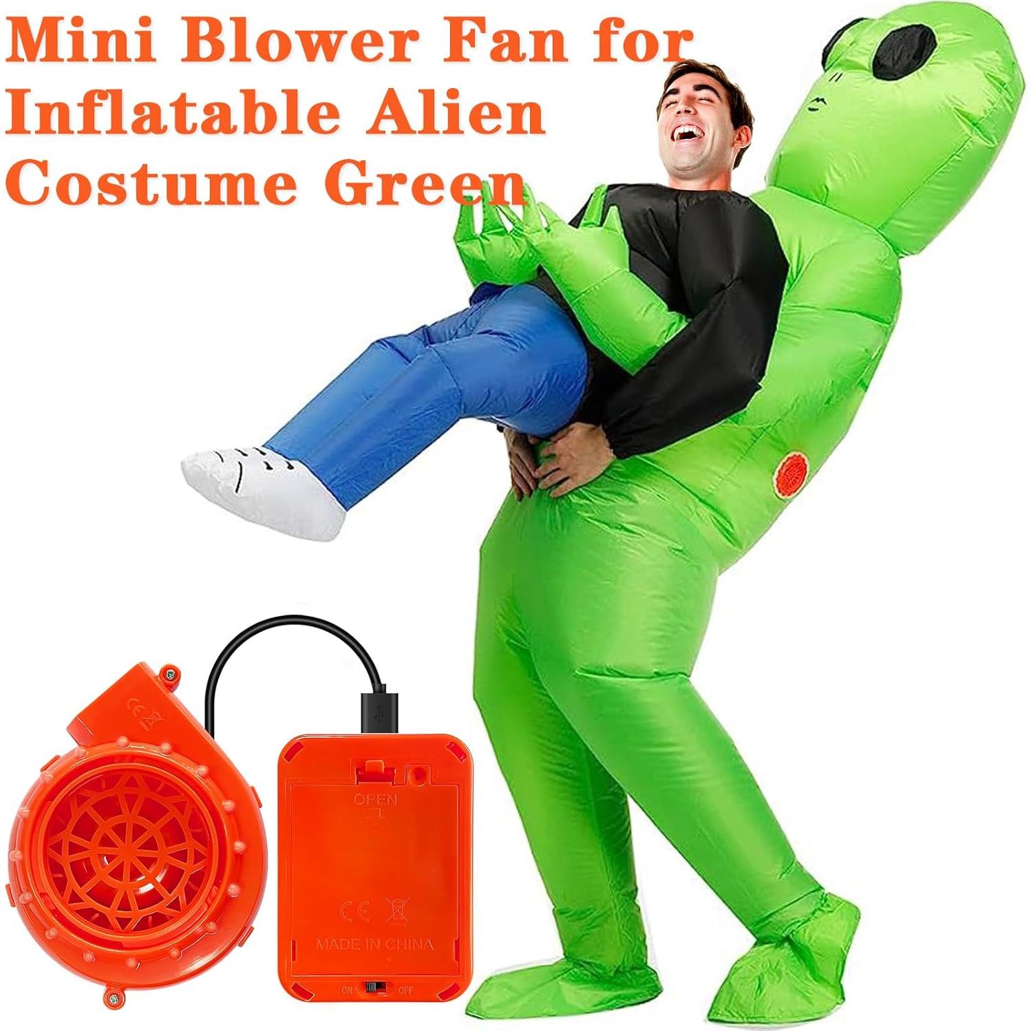 Paquete de 2 Ventiladores Inflables Naranjas para Disfraz