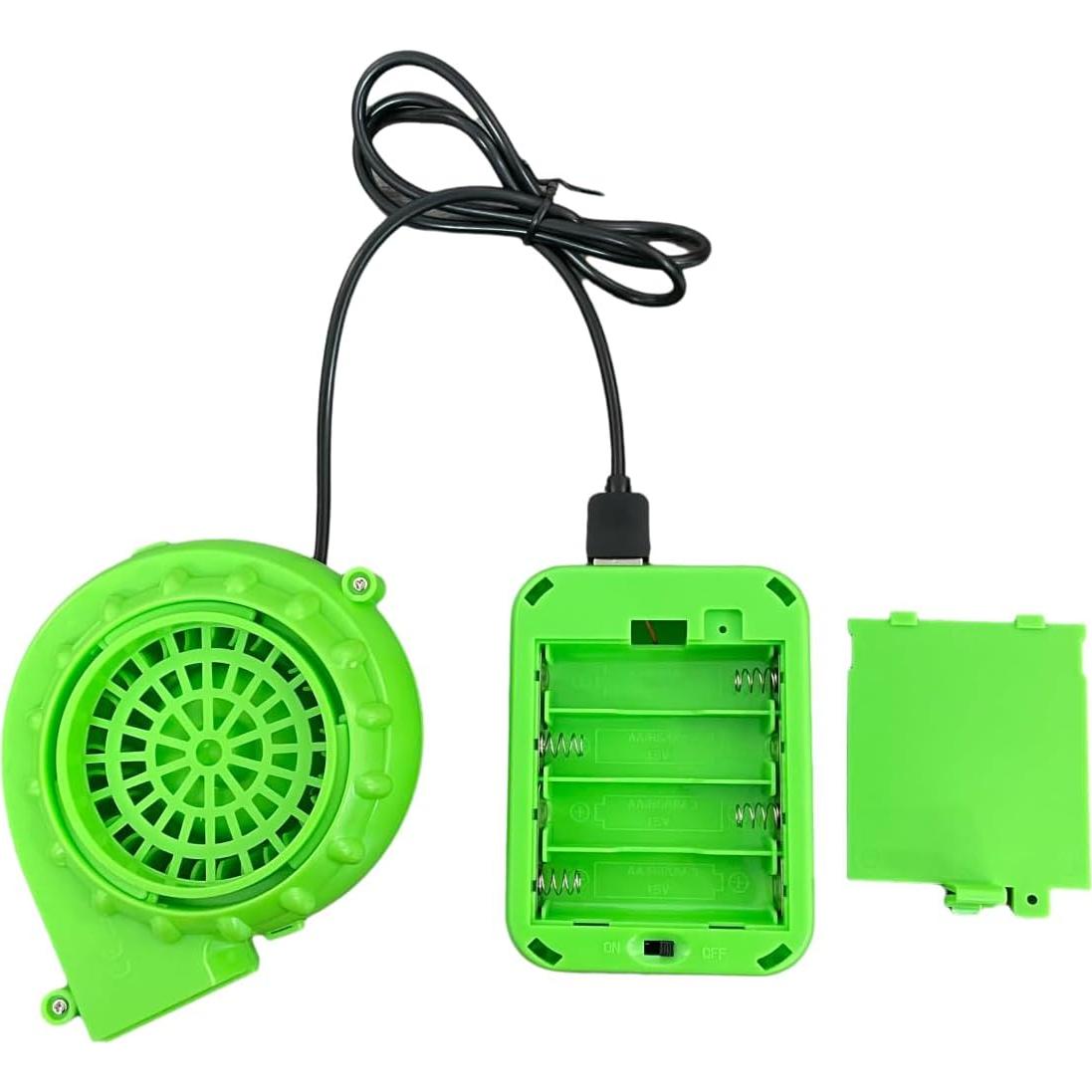 Ventilador Mini Inflable Wylksylk Verde para Disfraz