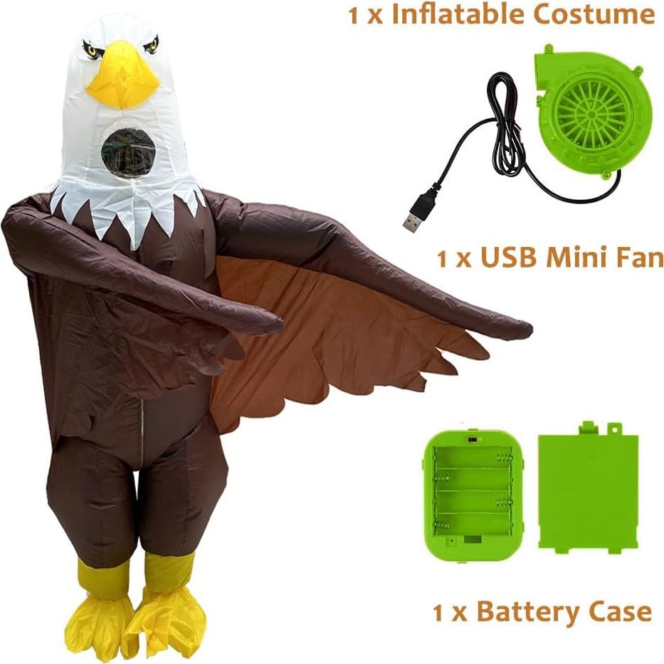 Ventilador Mini Inflable Wylksylk Verde para Disfraz