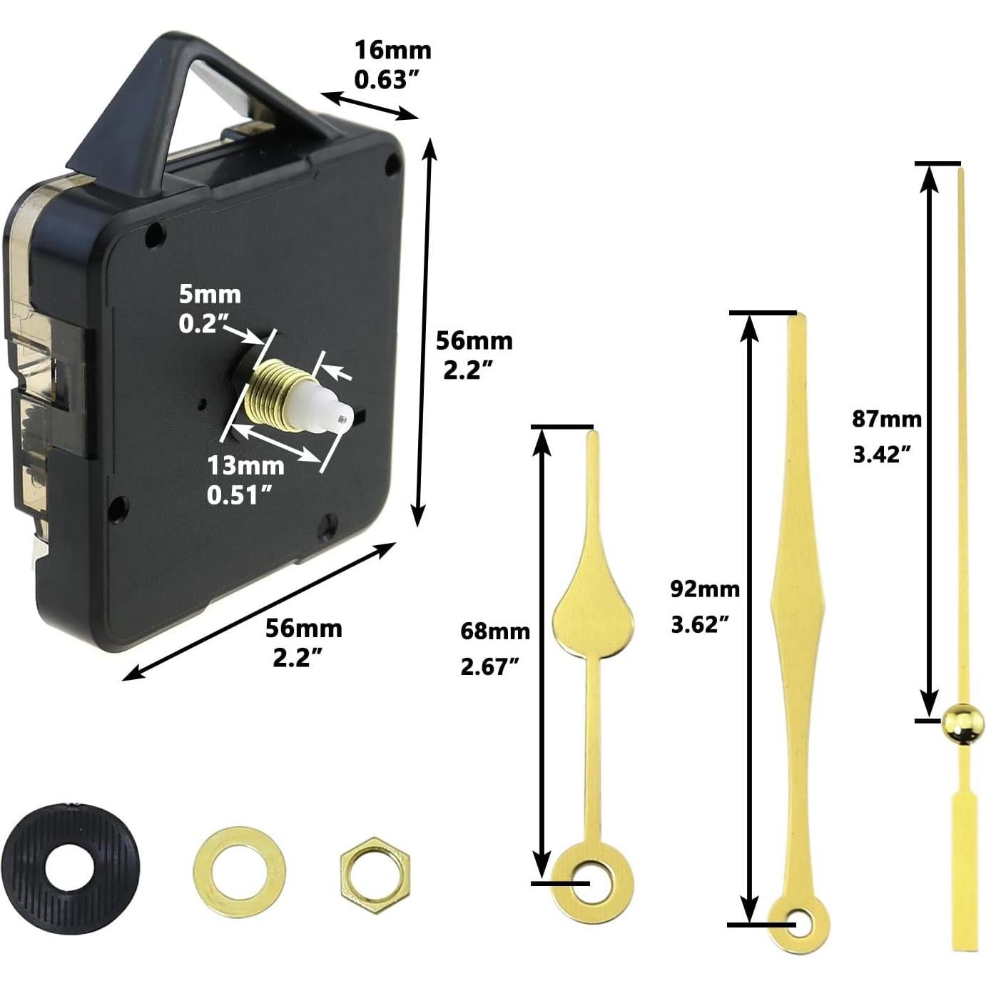 Mecanismo de Reloj Silencioso LUORNG para DIY 12mm AA