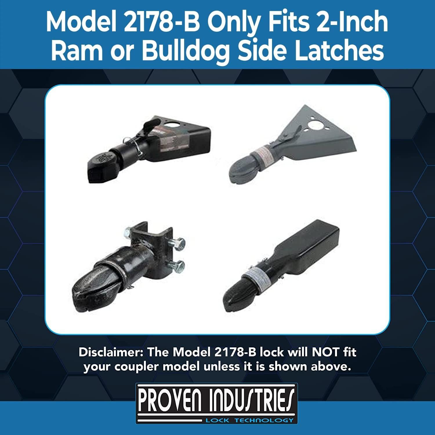 Cerradura para Remolque Proven Industries 2178-B 2" Acoplador