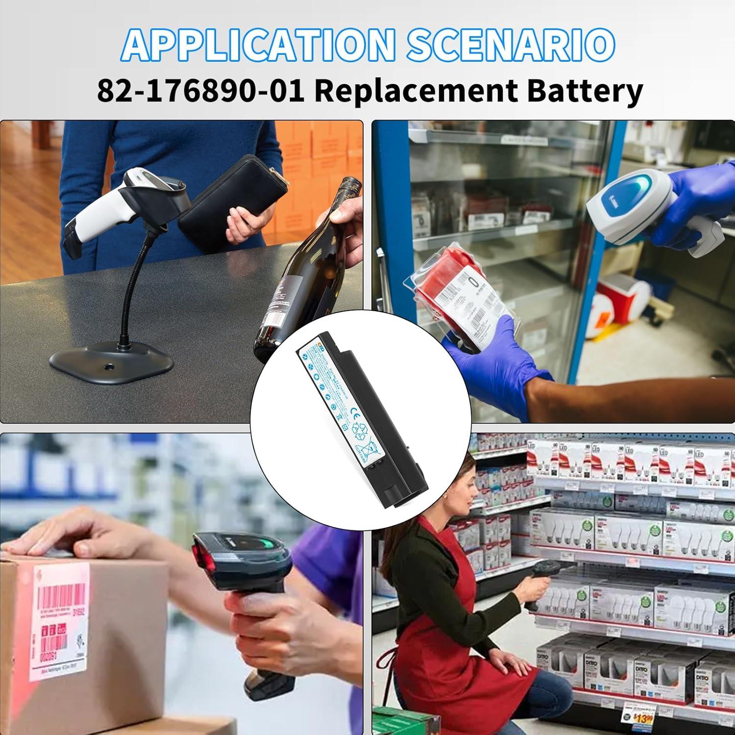 Batería de Reemplazo CBQ 82-176890-01 para Escáner Zebra DS8100