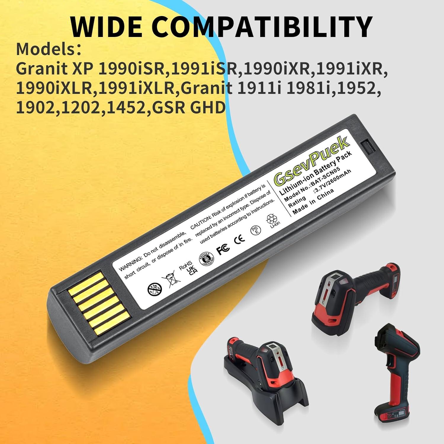 Batería de Reemplazo Honeywell BAT-SCN05 2600mAh Li-ion